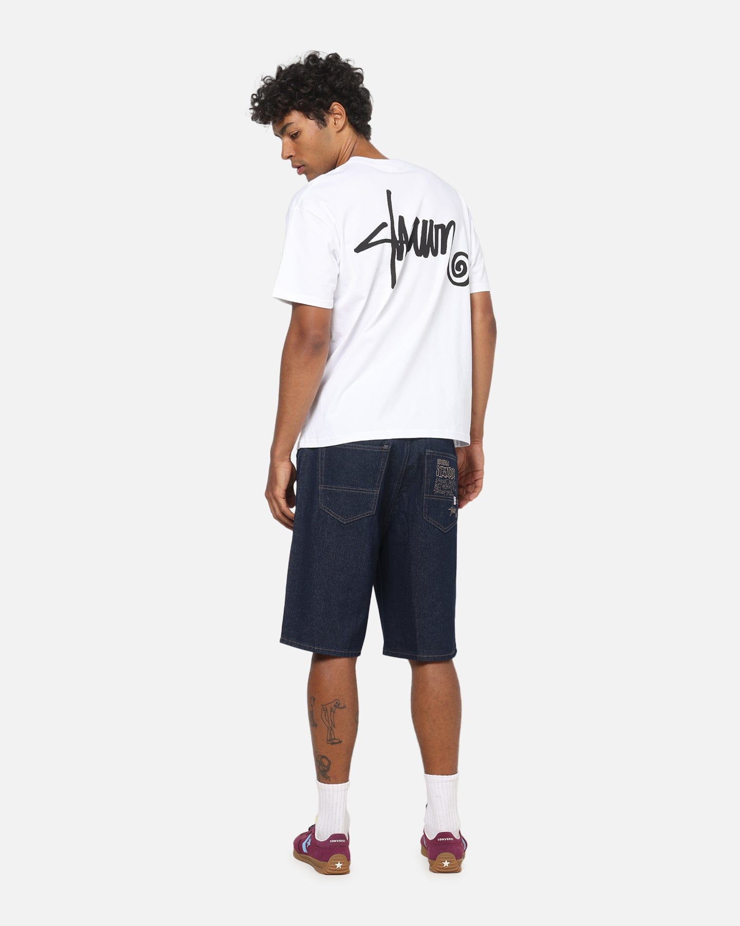 S Double Shawn Script T - Shirt White