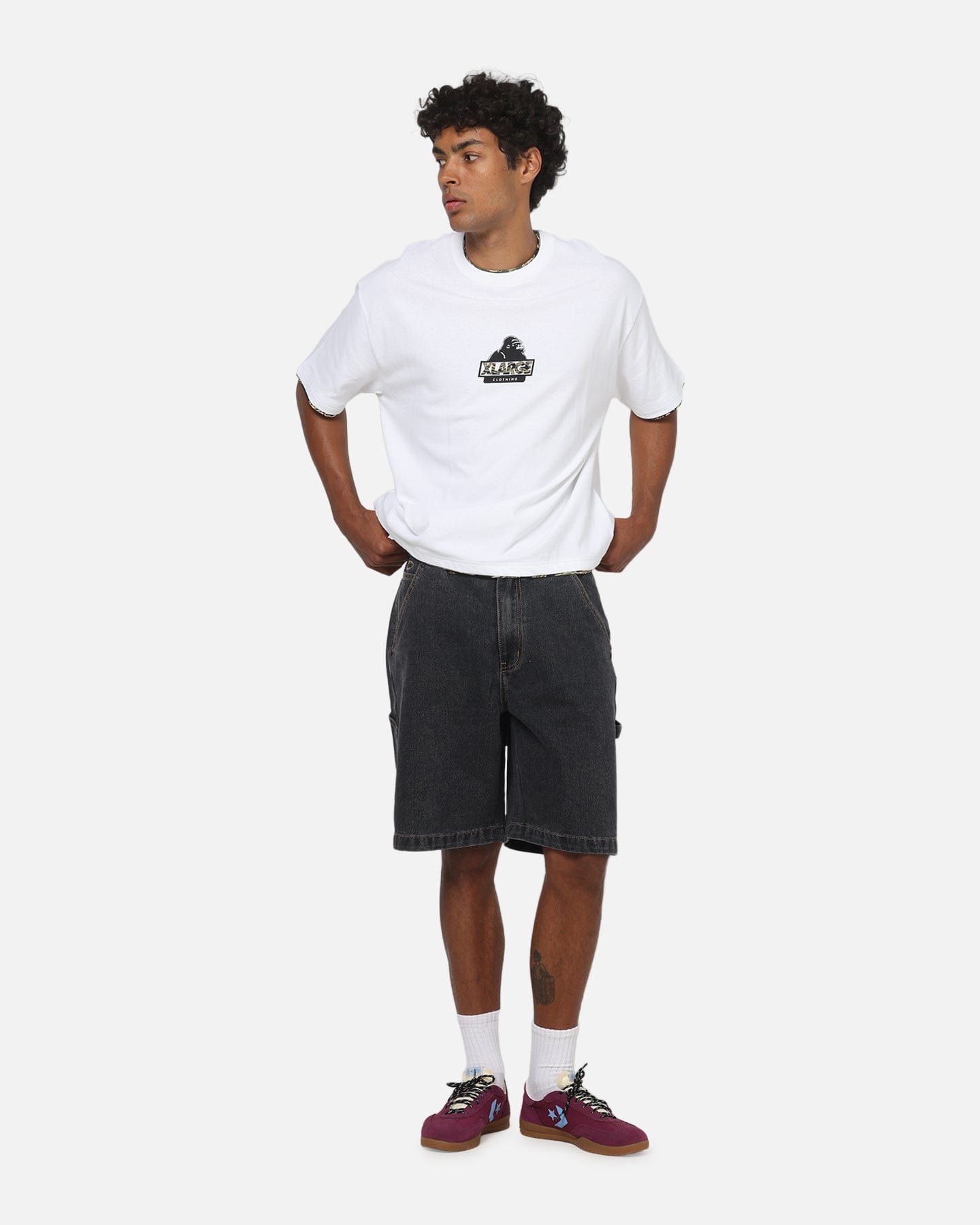 X - Large Double Layer Gorilla Fit T - Shirt White