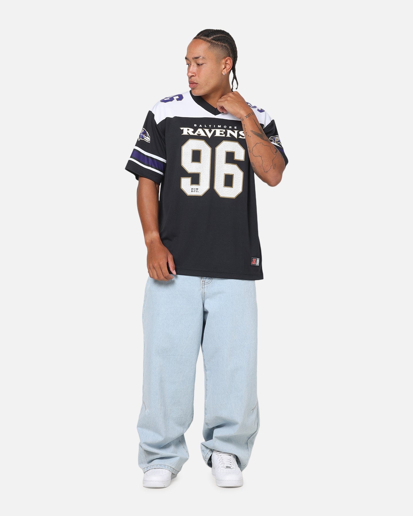 Majestic Athletic Baltimore Ravens Glenver Mesh Oversized T - Shirt Black