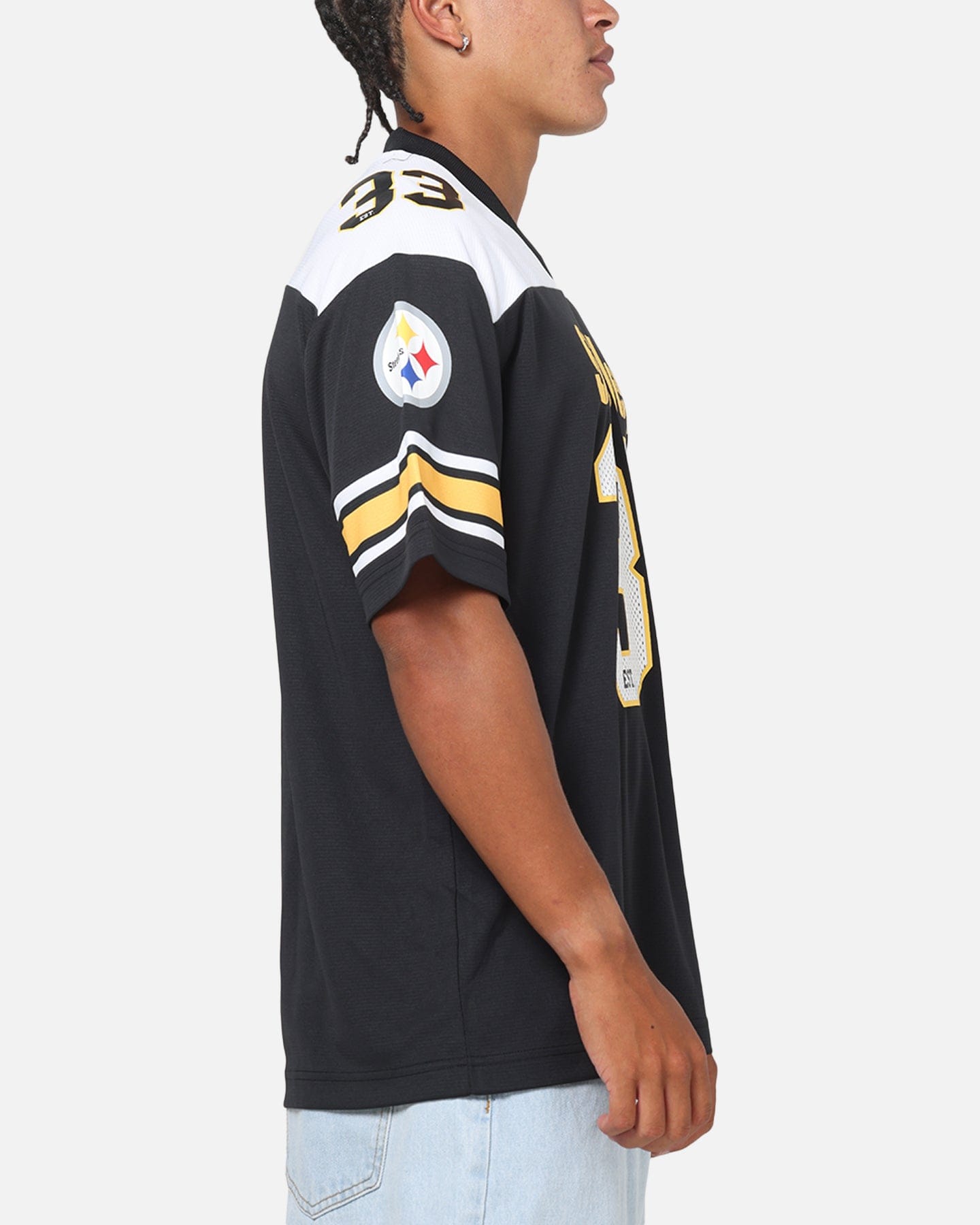 Majestic Athletic Pittsburgh Steelers Glenver Mesh Oversized T - Shirt Black