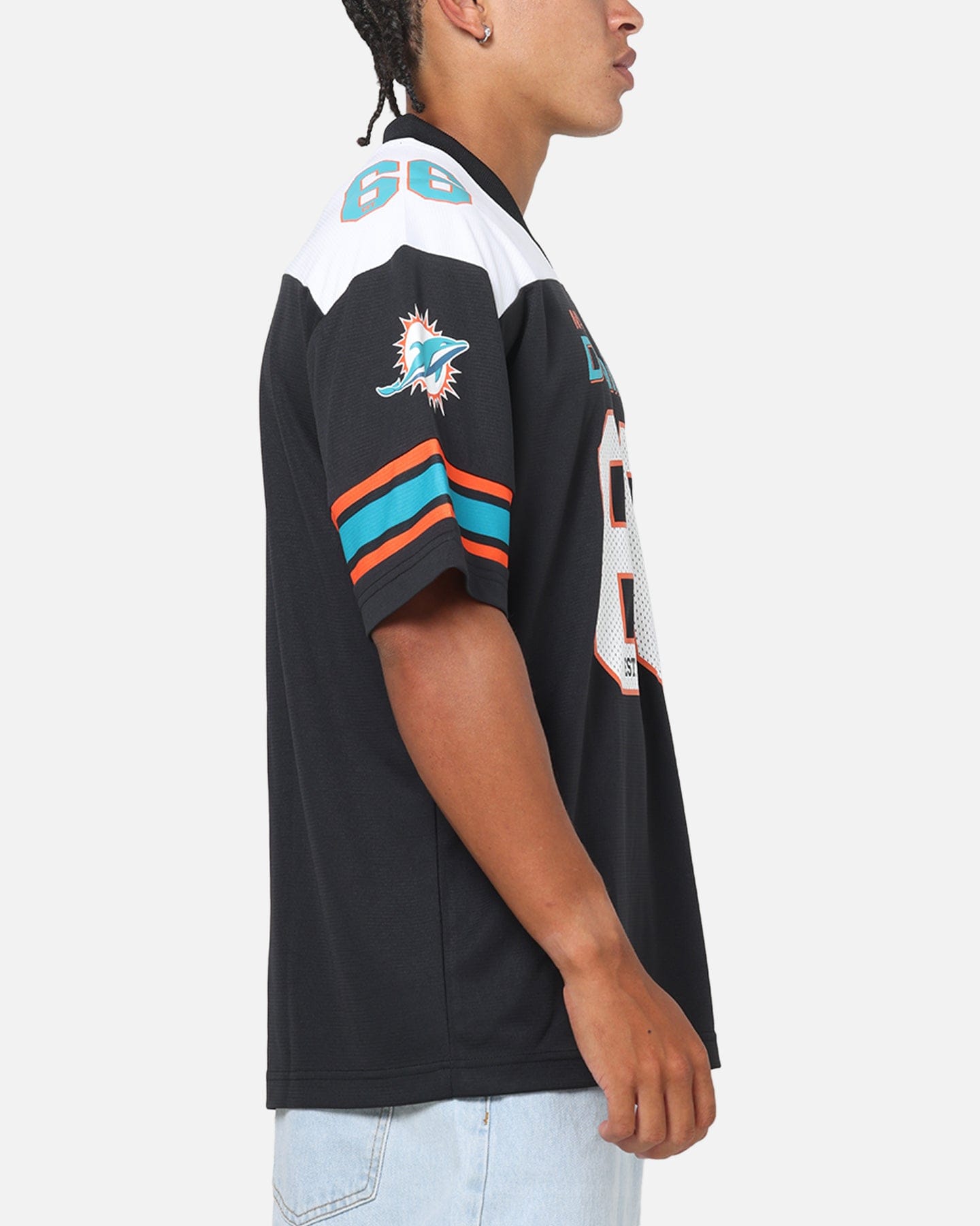 Majestic Athletic Miami Dolphins Glenver Mesh Oversized T - Shirt Black