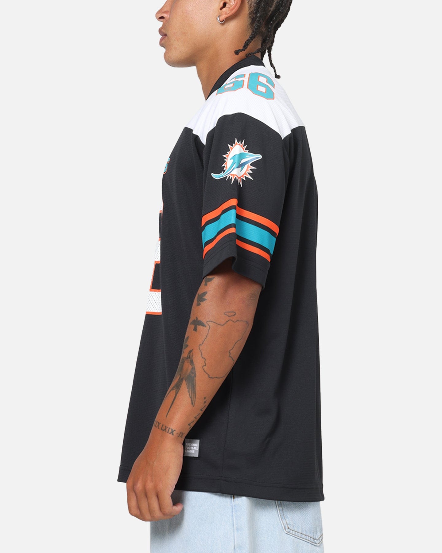 Majestic Athletic Miami Dolphins Glenver Mesh Oversized T - Shirt Black