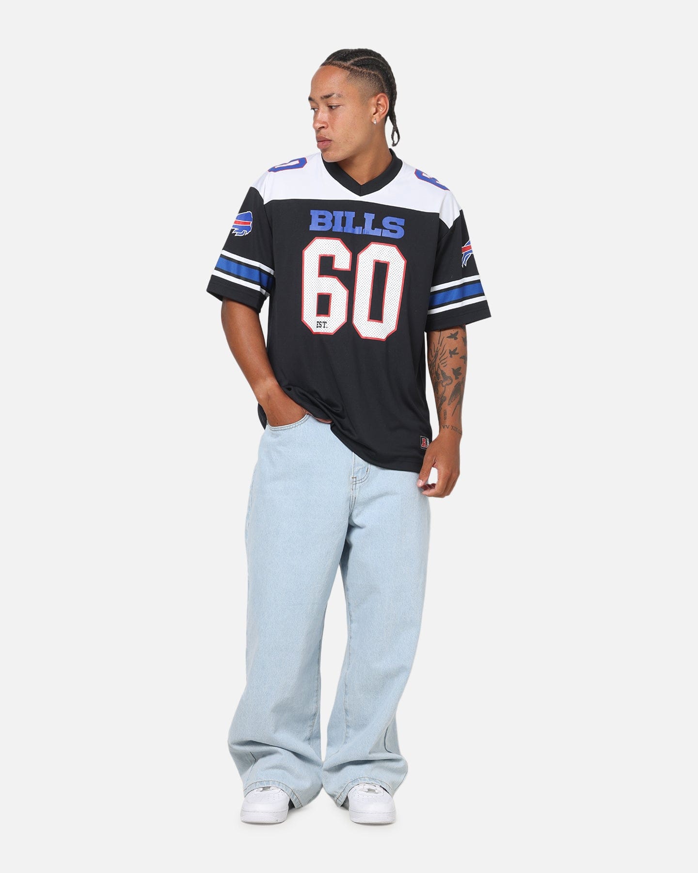 Majestic Athletic Buffalo Bills Glenver Mesh Oversized T - Shirt Black