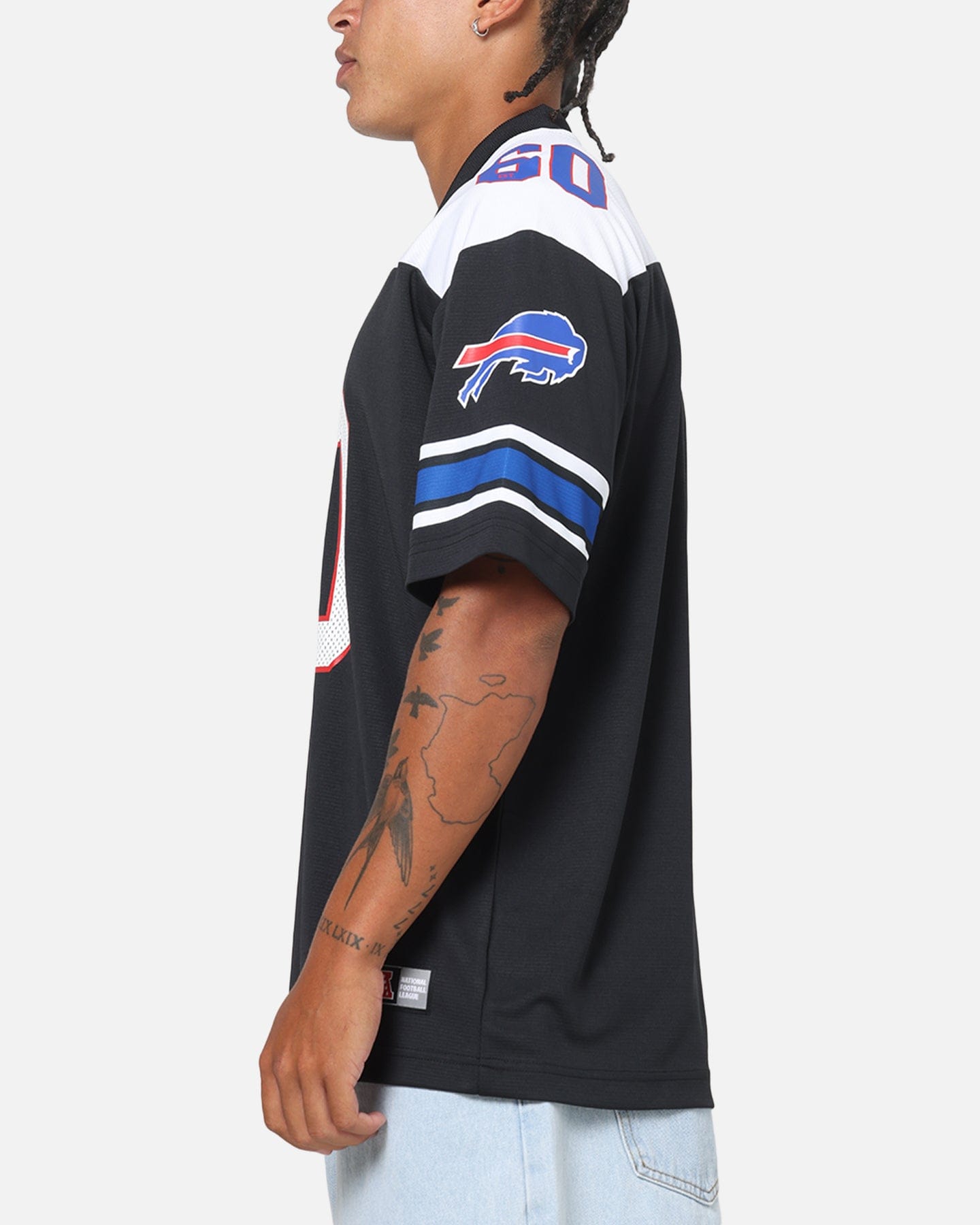Majestic Athletic Buffalo Bills Glenver Mesh Oversized T - Shirt Black