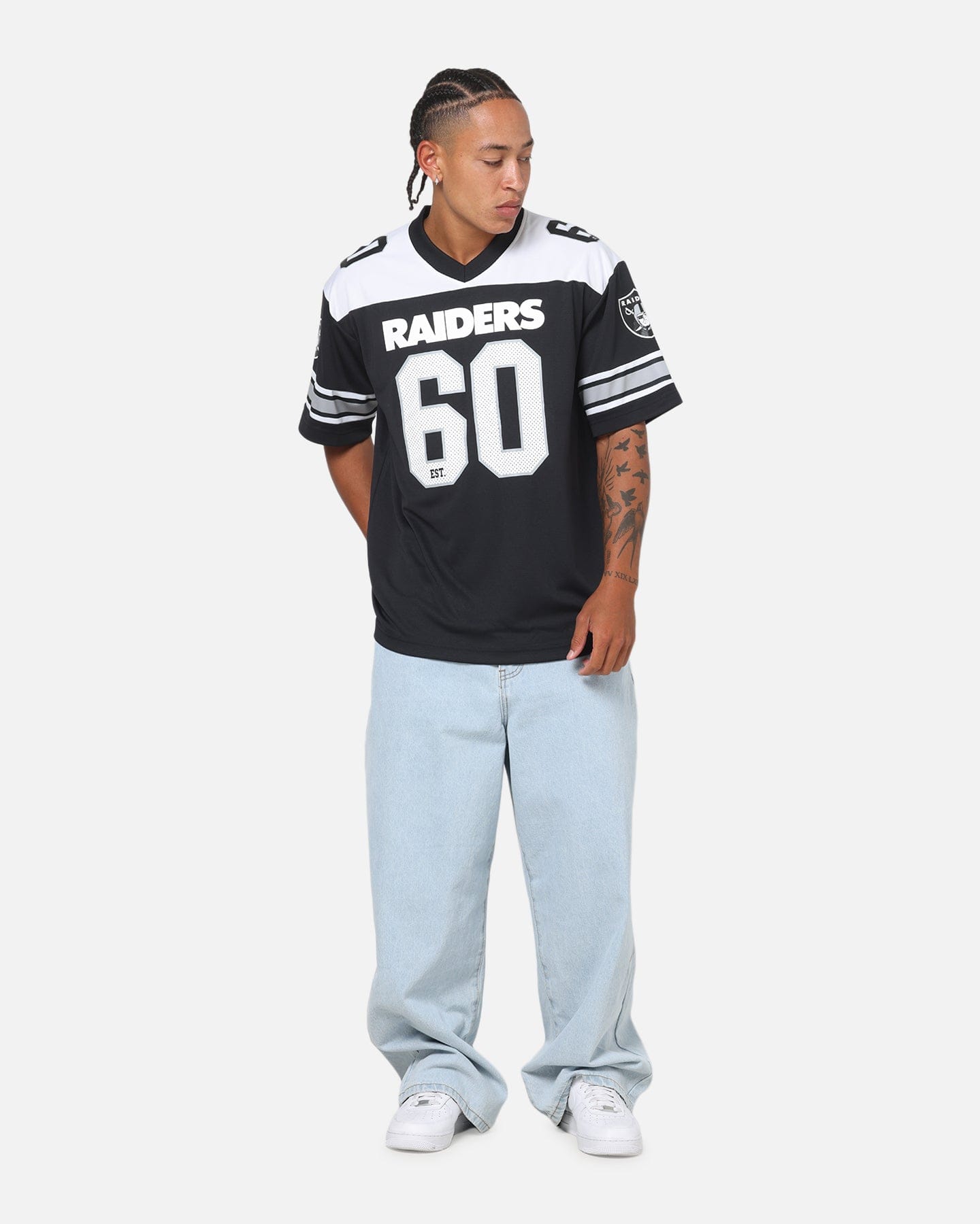 Majestic Athletic Las Vegas Raiders Glenver Mesh Oversized T - Shirt Black