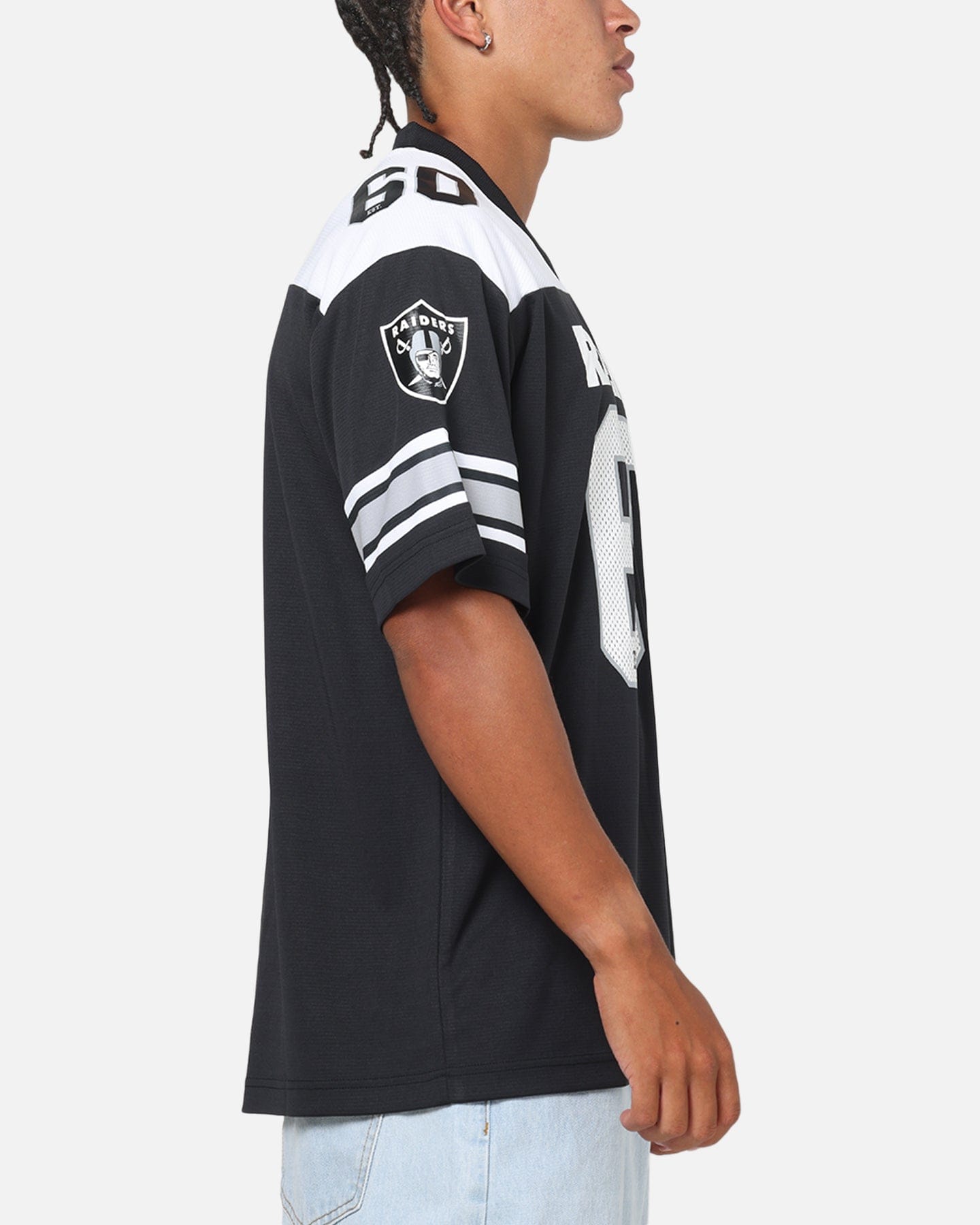 Majestic Athletic Las Vegas Raiders Glenver Mesh Oversized T - Shirt Black