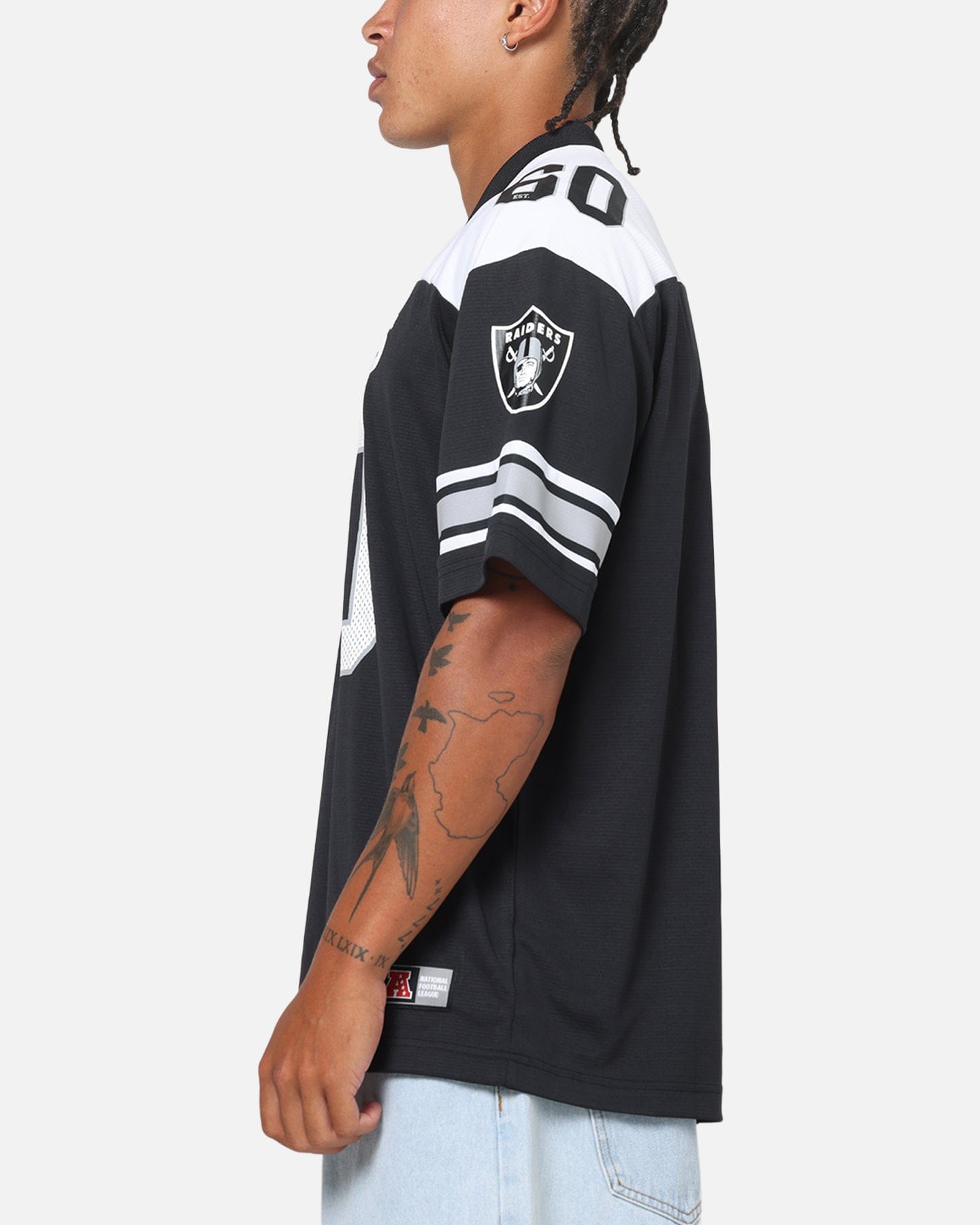 Majestic Athletic Las Vegas Raiders Glenver Mesh Oversized T - Shirt Black