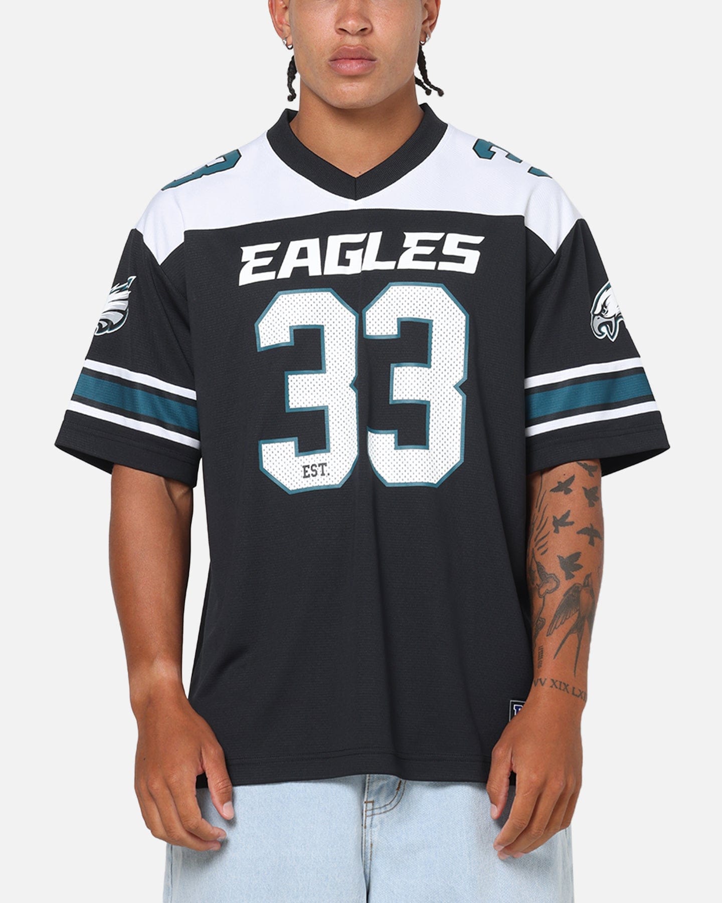 Majestic Athletic Philadelphia Eagles Glenver Mesh Oversized T - Shirt Black