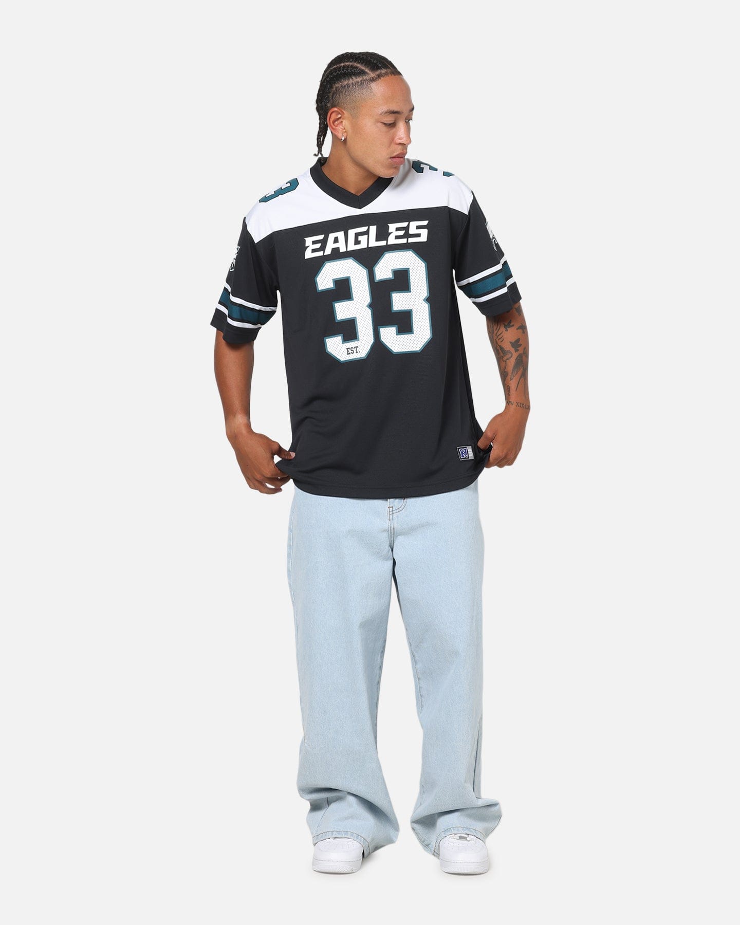 Majestic Athletic Philadelphia Eagles Glenver Mesh Oversized T - Shirt Black