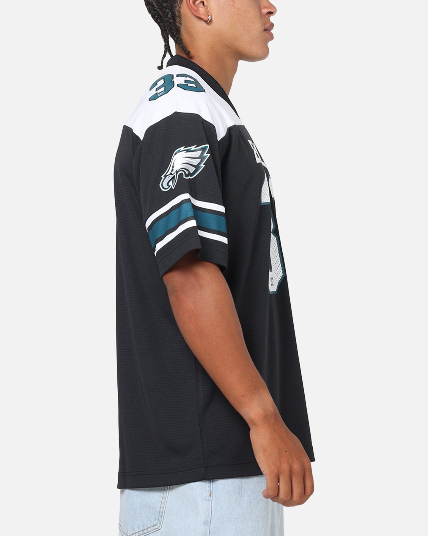 Majestic Athletic Philadelphia Eagles Glenver Mesh Oversized T - Shirt Black