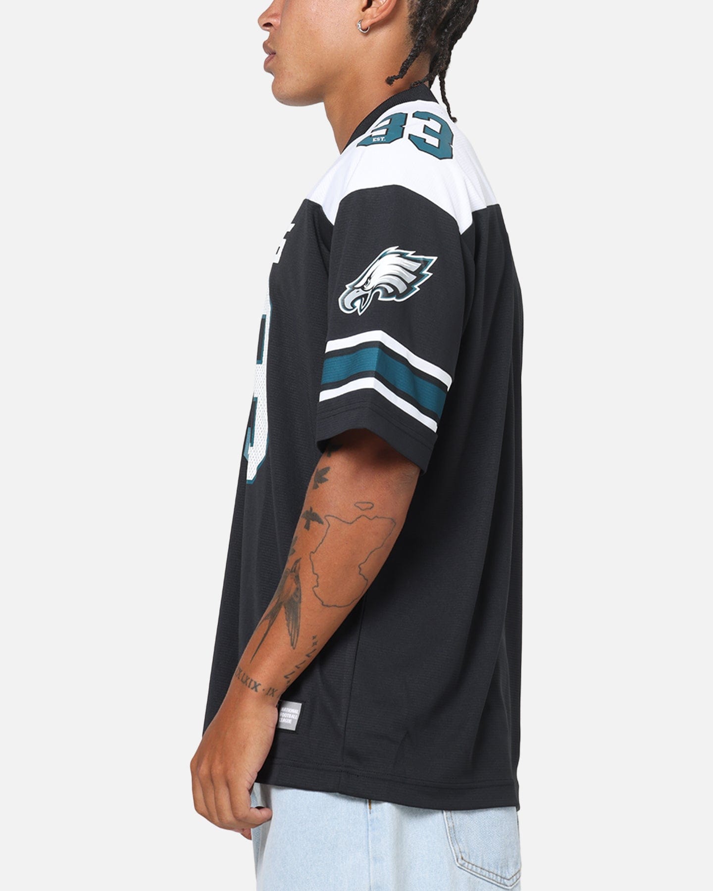 Majestic Athletic Philadelphia Eagles Glenver Mesh Oversized T - Shirt Black