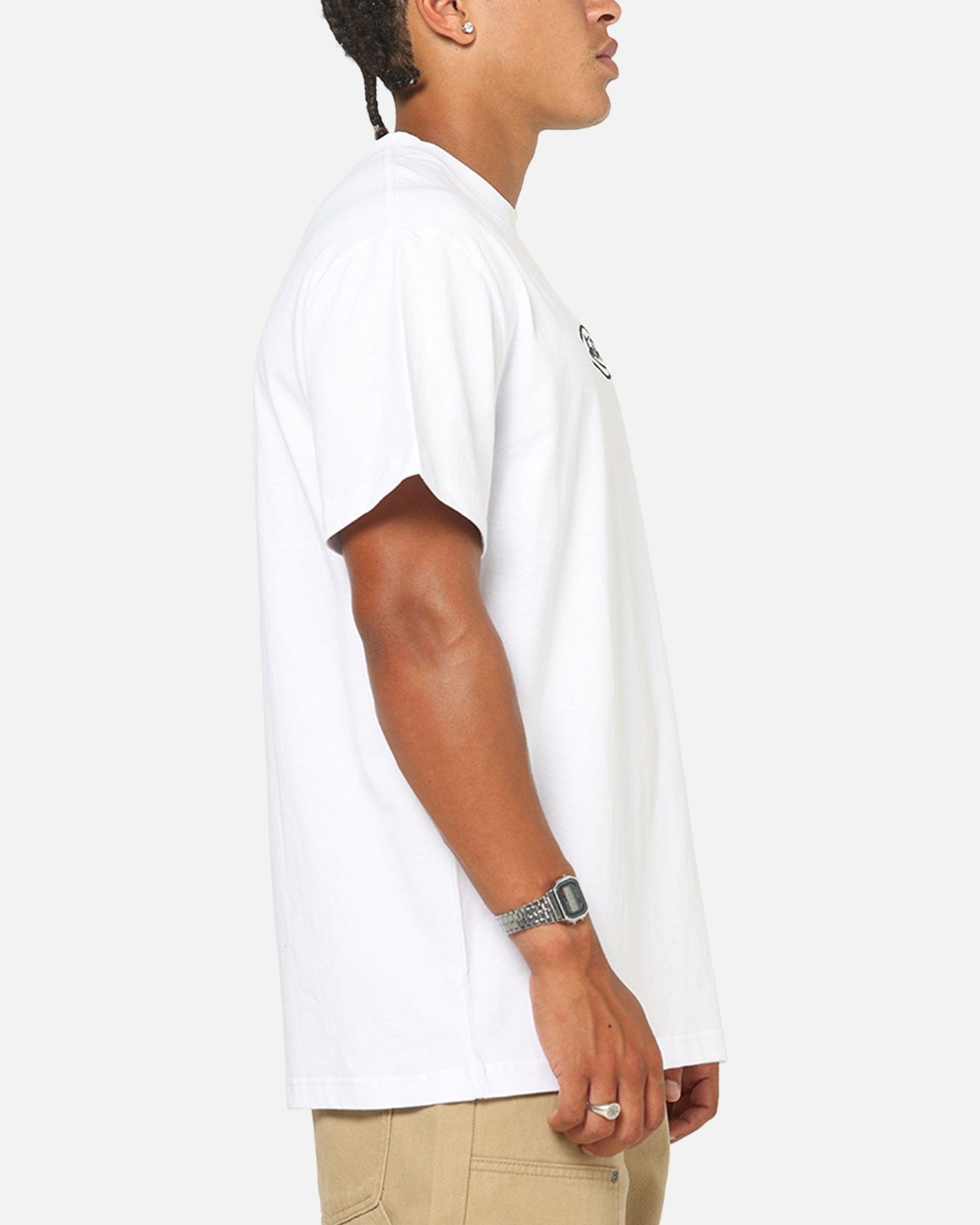 Von Dutch Distressed Embroidered Patch T - Shirt White