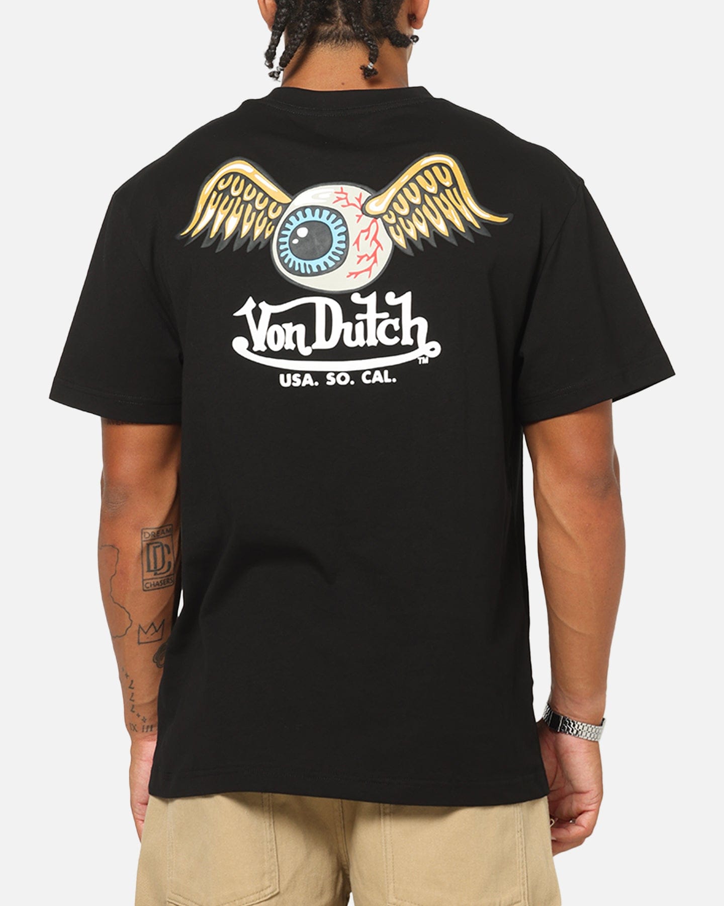 Von Dutch Flying Eyeball T - Shirt Black