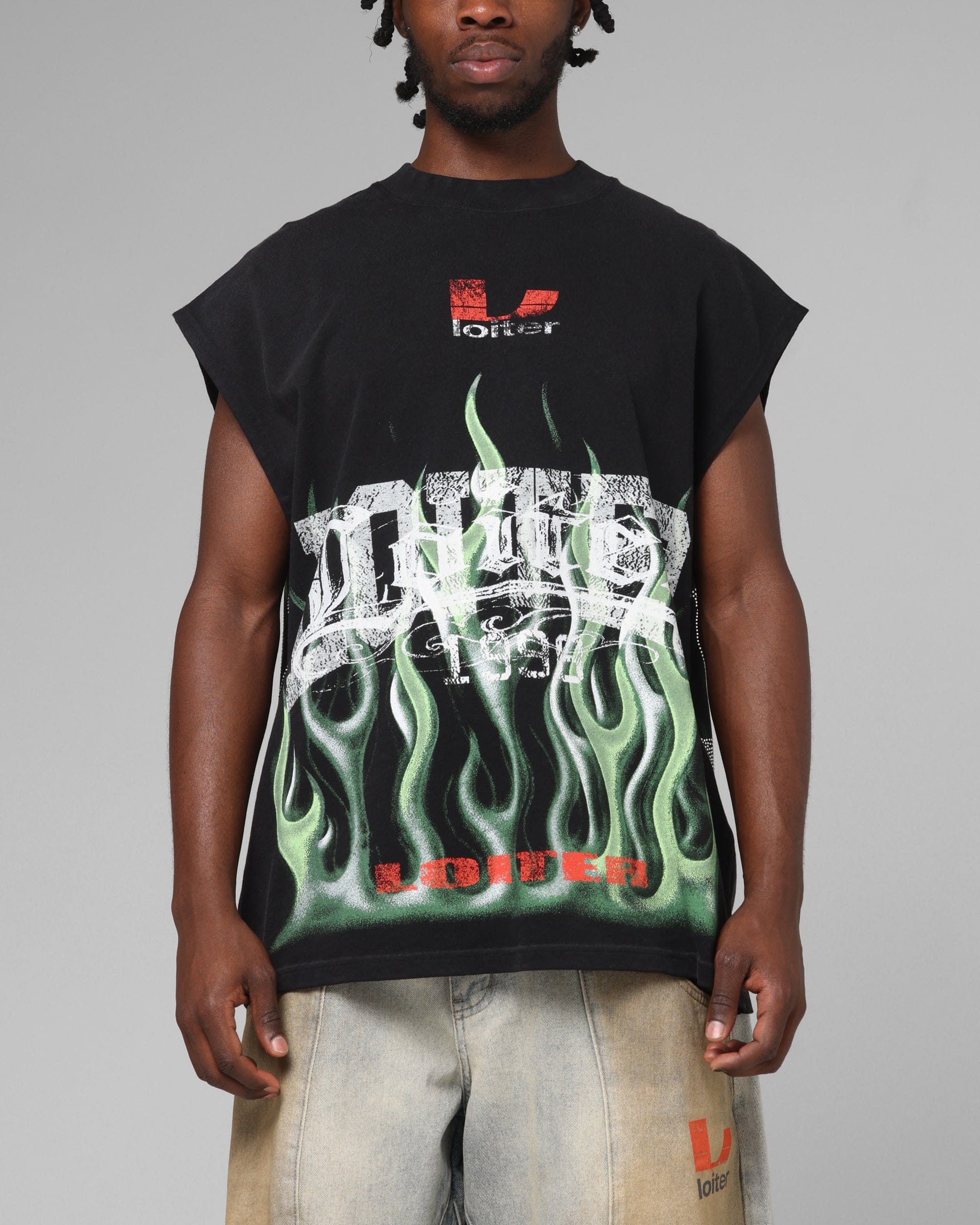 Loiter Inferno Muscle T - Shirt Black