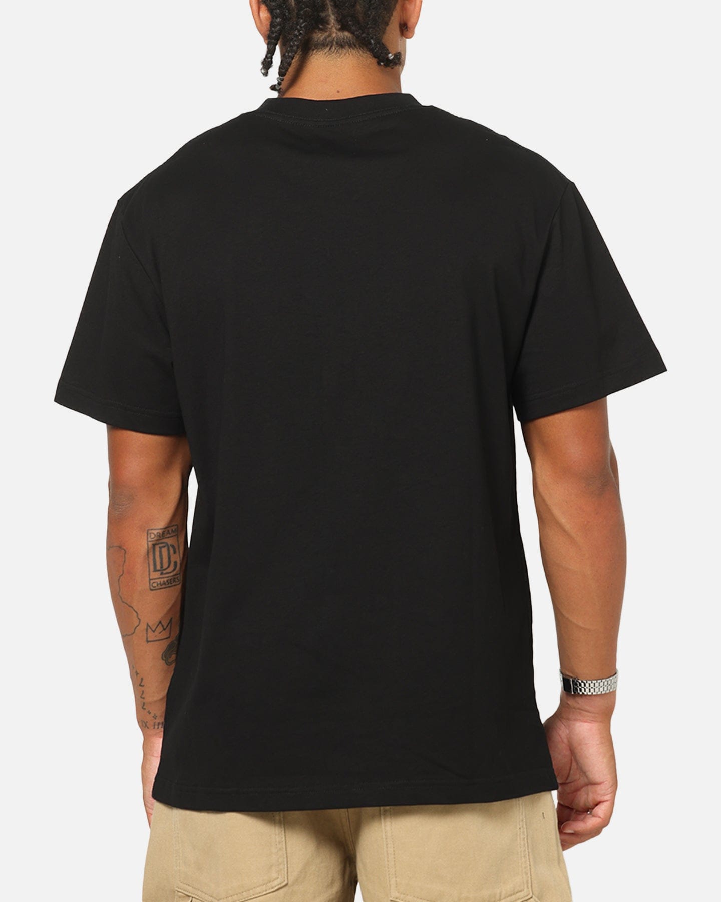 Von Dutch Distressed Embroidered Patch T - Shirt Black
