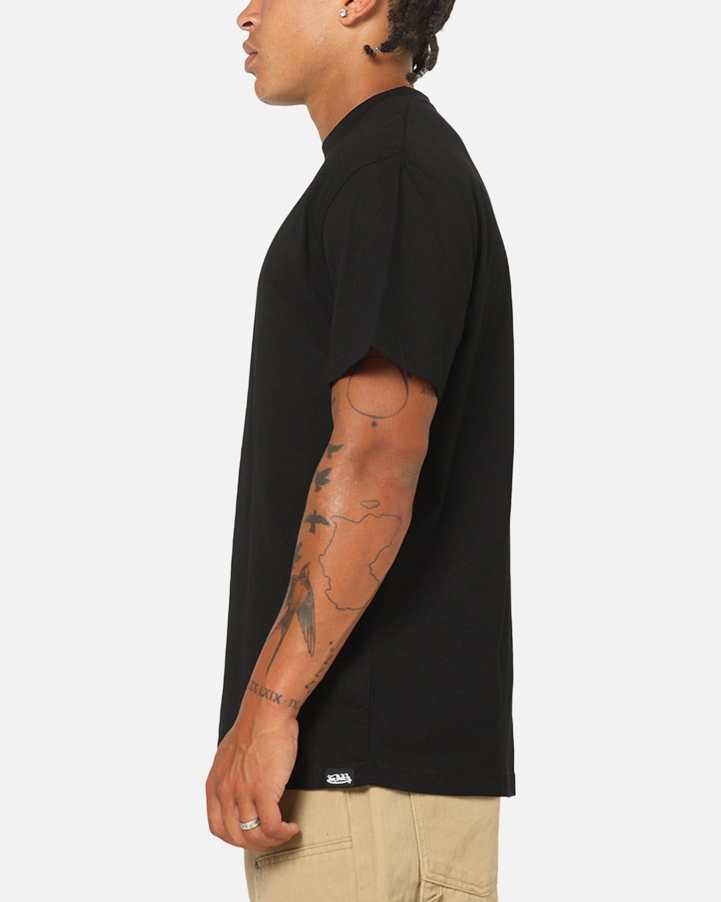 Von Dutch Distressed Embroidered Patch T - Shirt Black