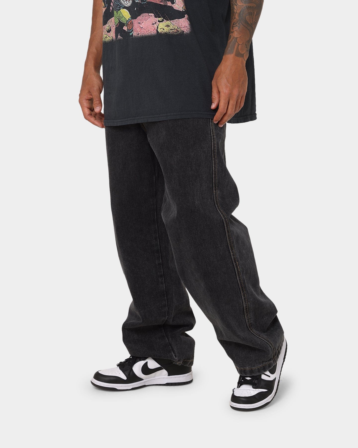 X - Large Bull Denim 91 Pants Washed Black
