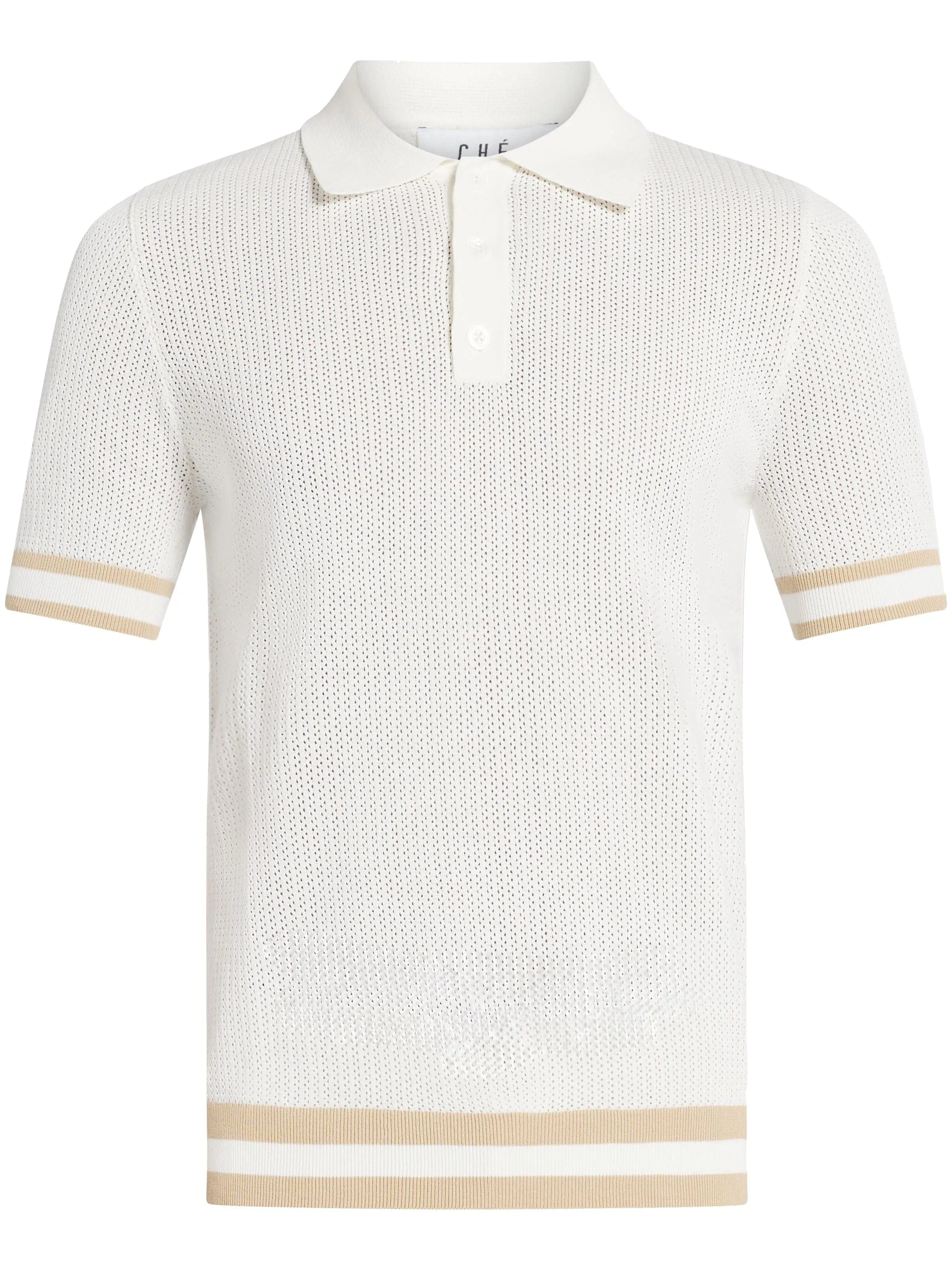 CHÉ open - knit cotton polo shirt