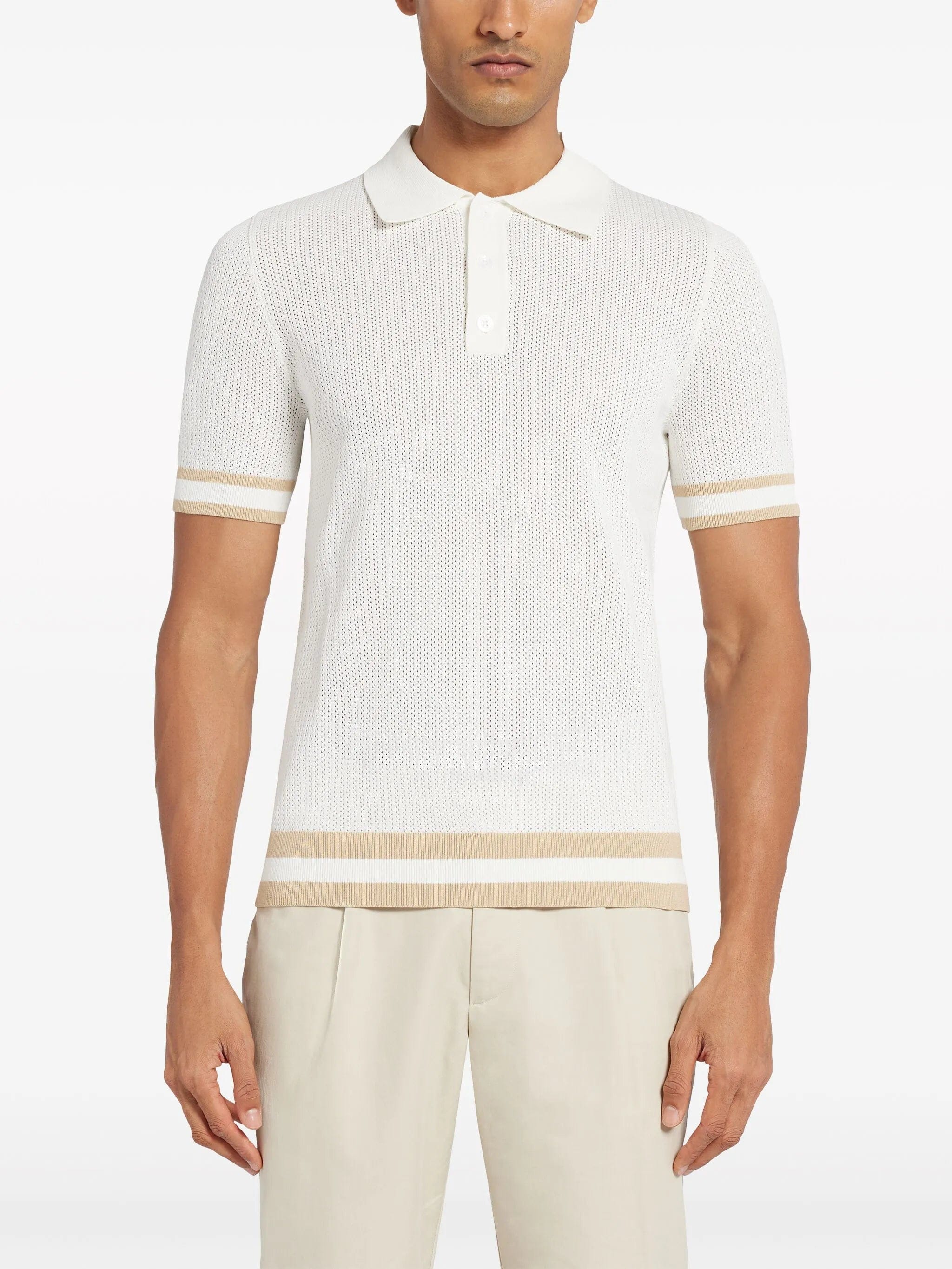 CHÉ open - knit cotton polo shirt