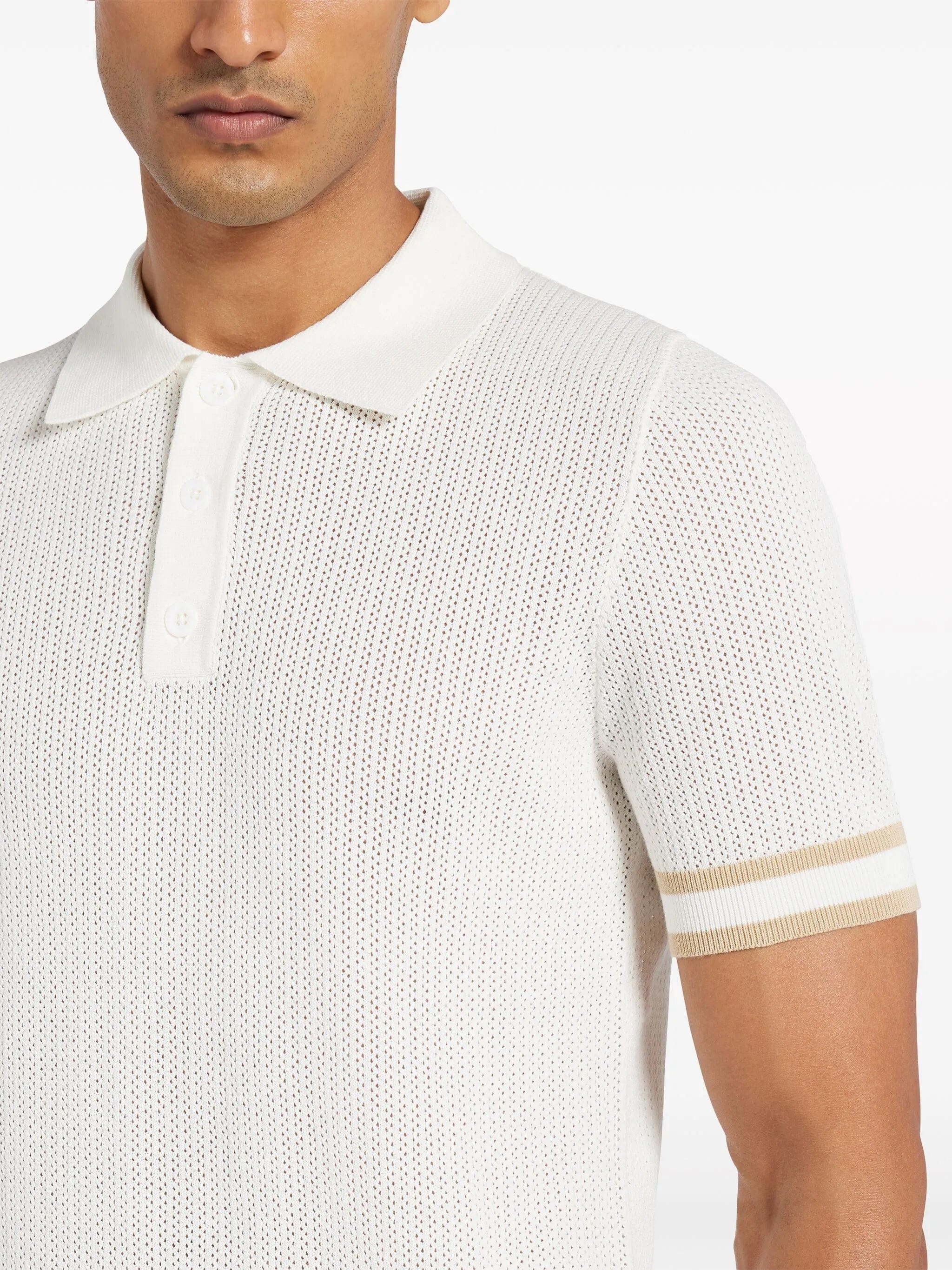 CHÉ open - knit cotton polo shirt