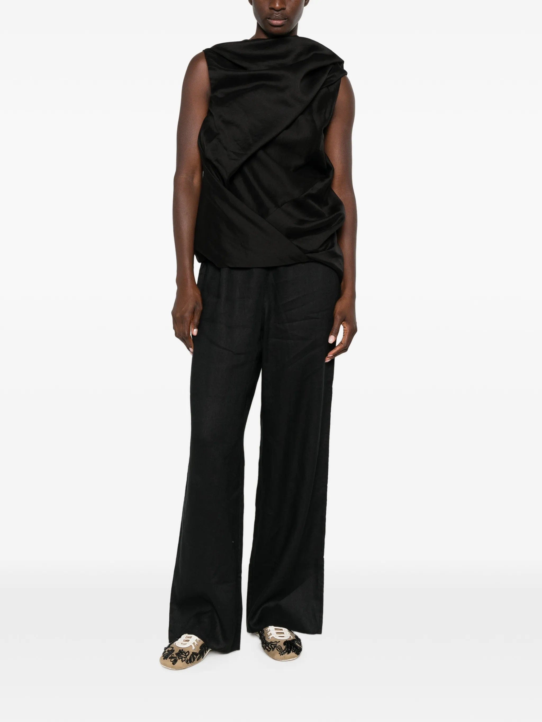 DÔEN Lavon wide - leg linen trousers