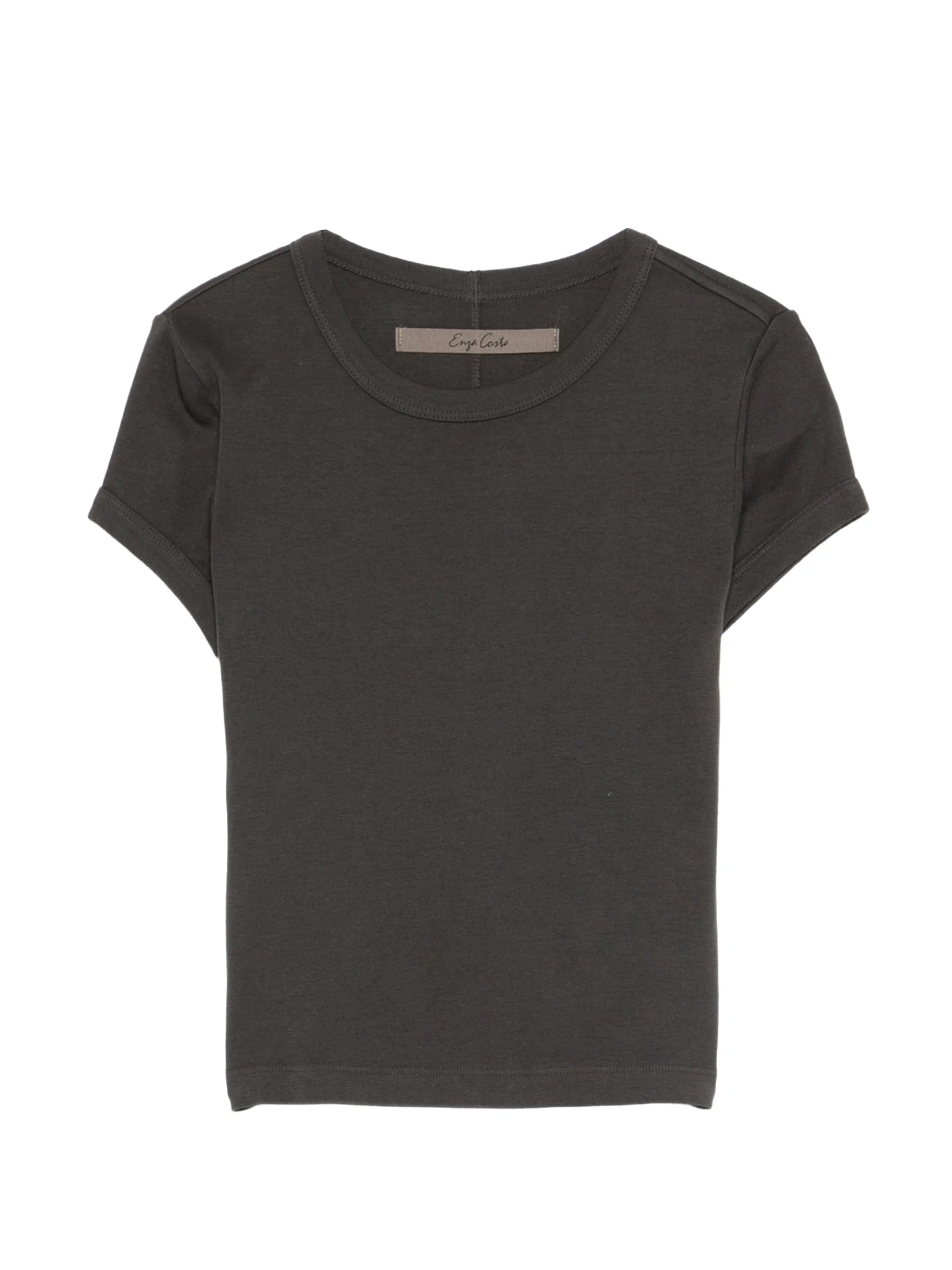 Enza Costa Supima Baby cropped cotton T - shirt