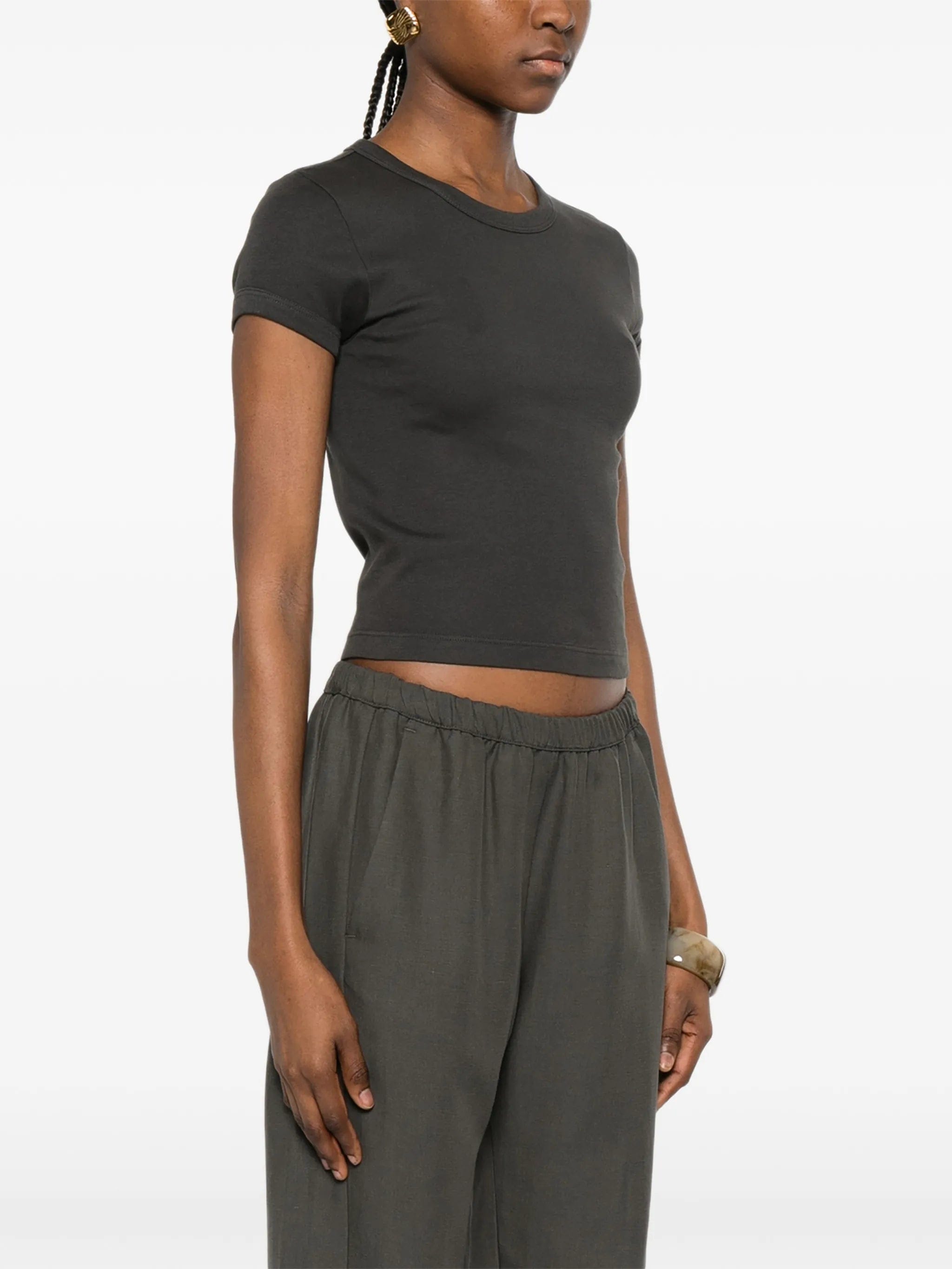 Enza Costa Supima Baby cropped cotton T - shirt