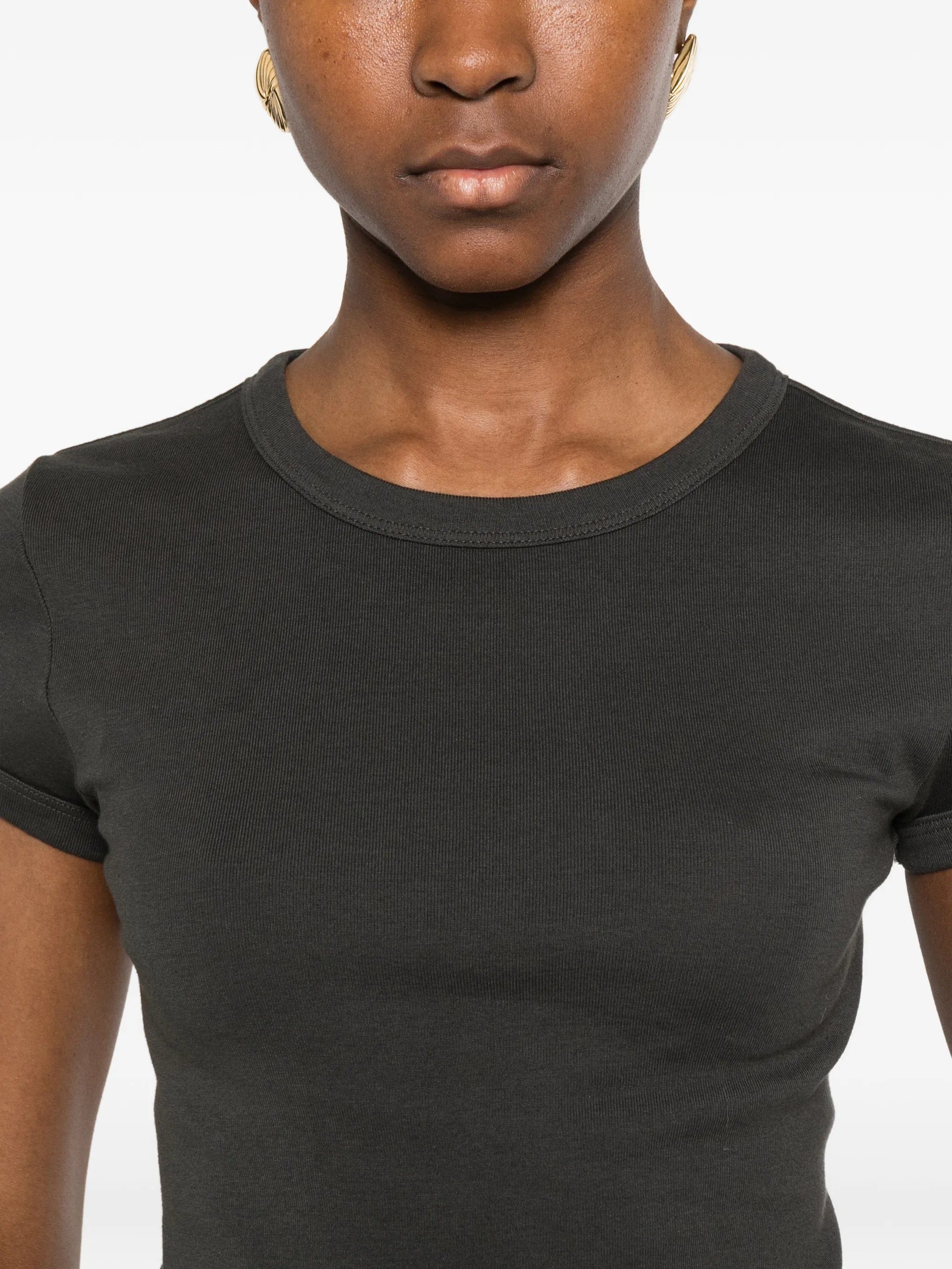 Enza Costa Supima Baby cropped cotton T - shirt