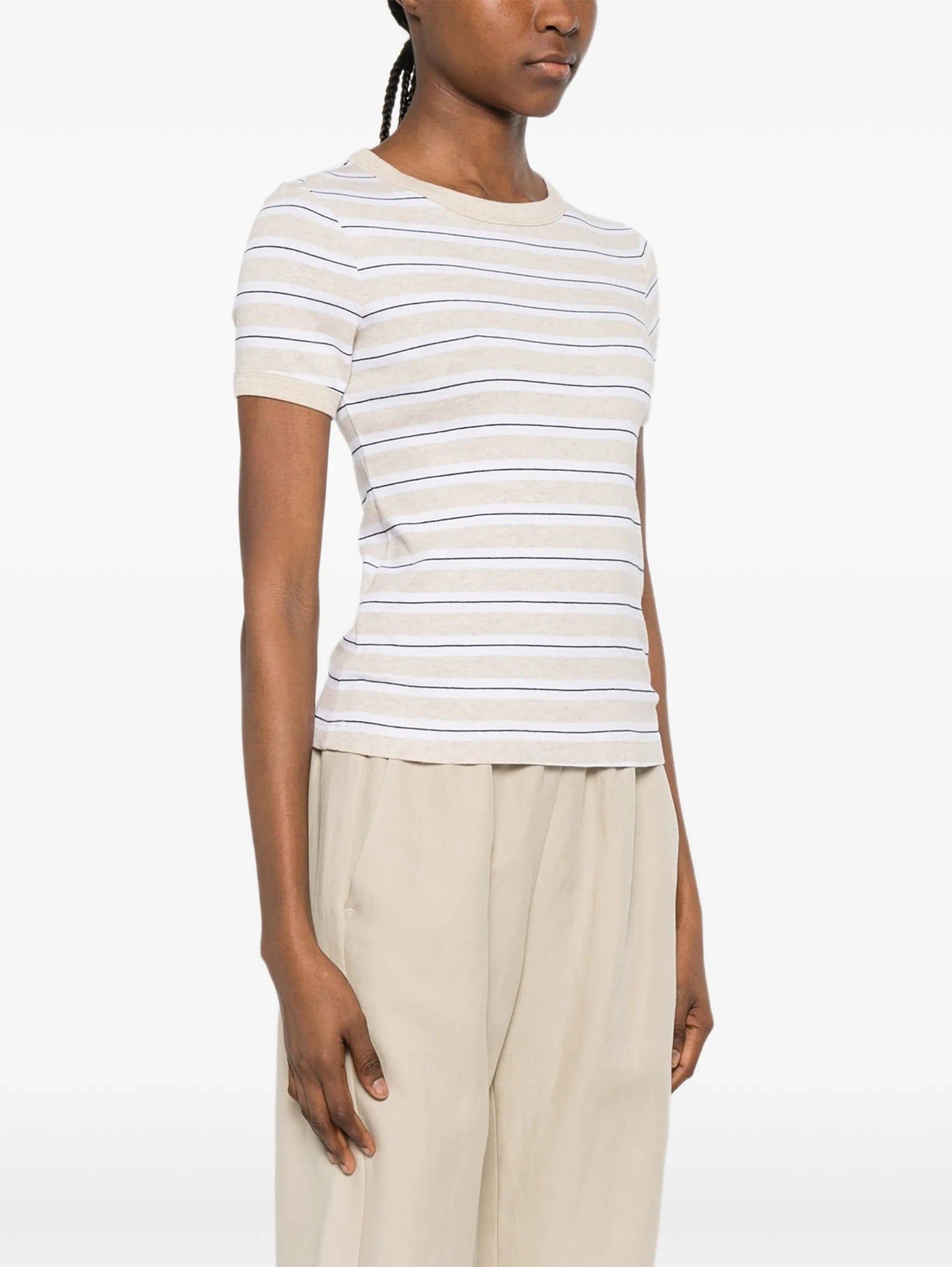Enza Costa striped cotton T - shirt