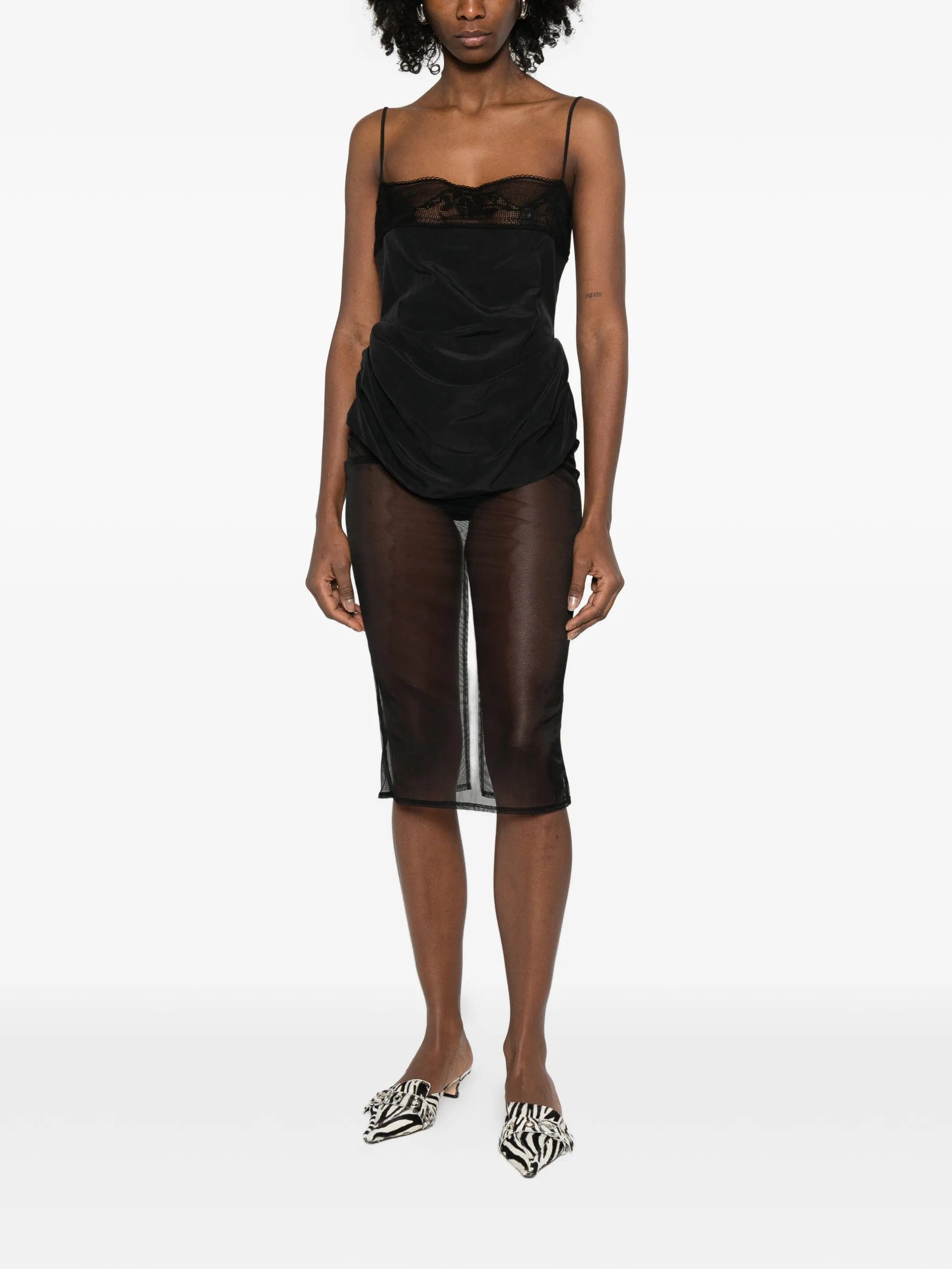 Cowboys of Habit cut - out midi skirt