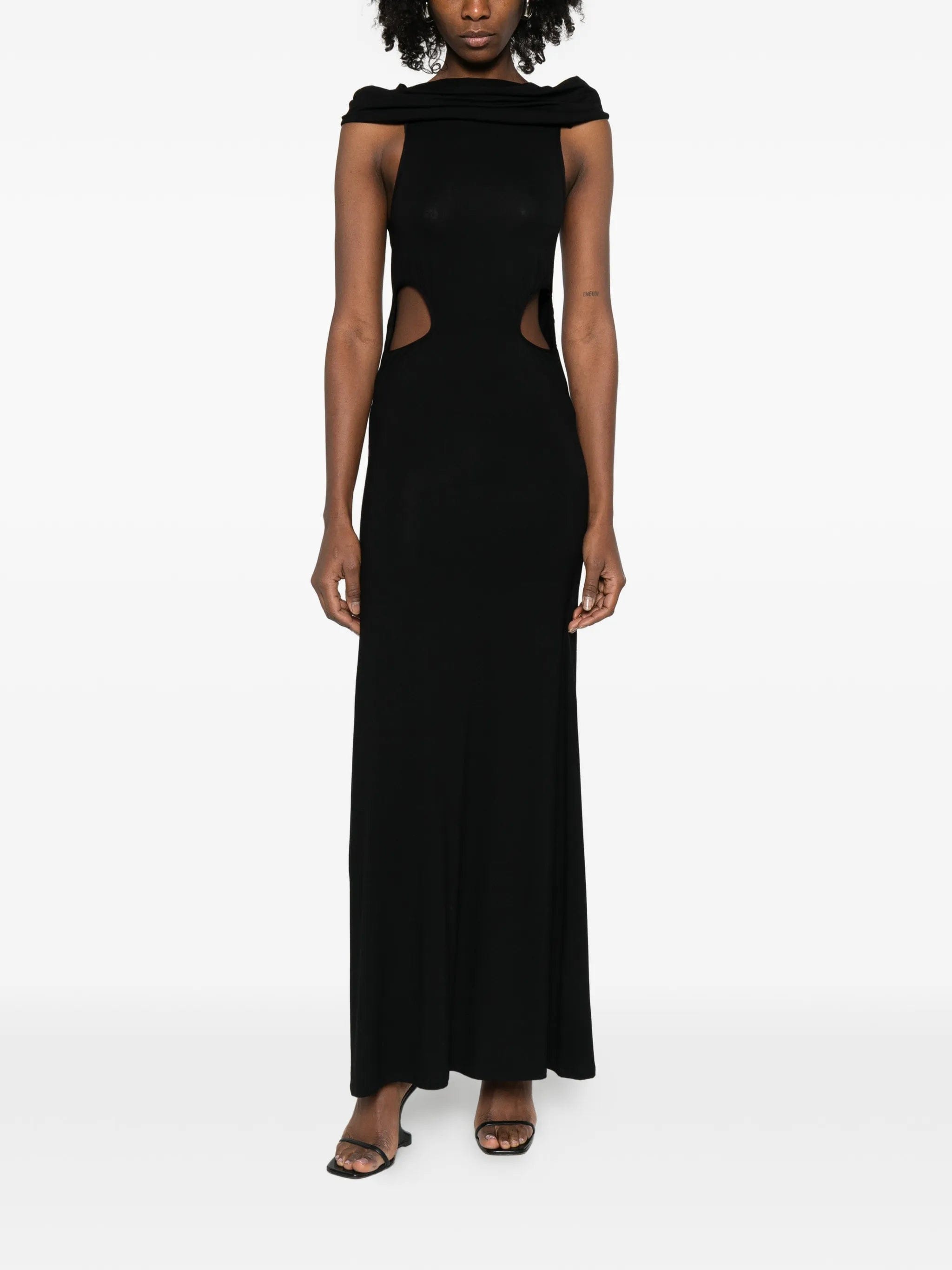 Cowboys of Habit off - shoulder cutout maxi dress