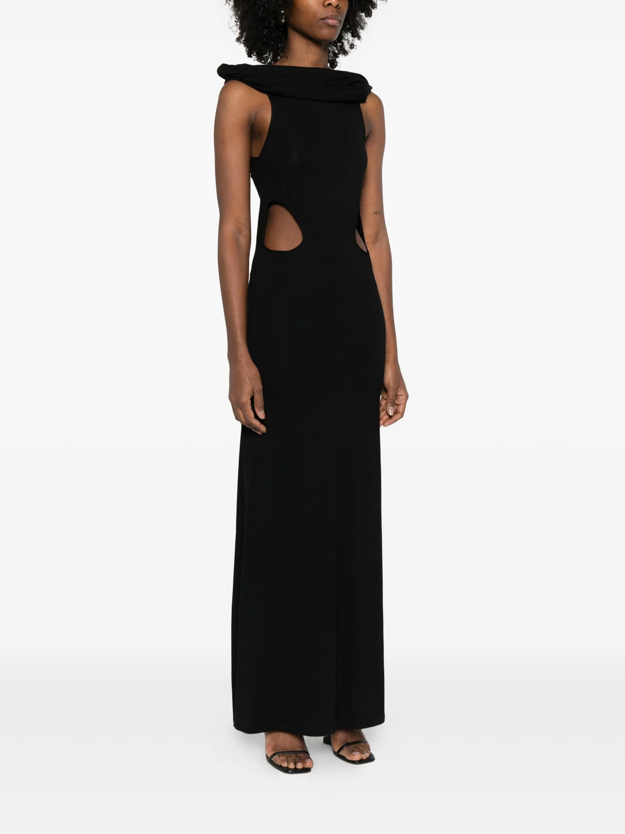 Cowboys of Habit off - shoulder cutout maxi dress