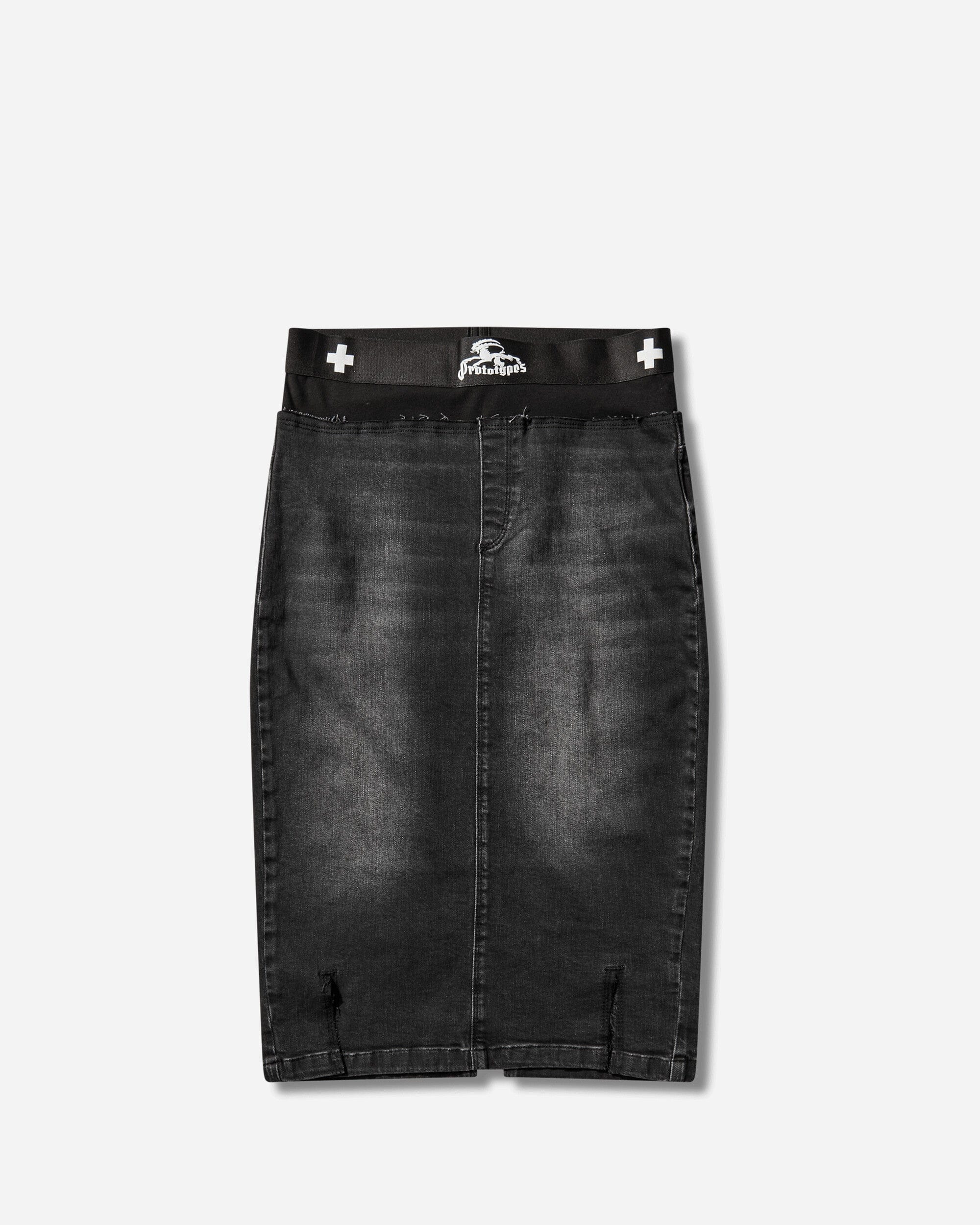 Prototypes Women's Denim Pencil Skirt Black