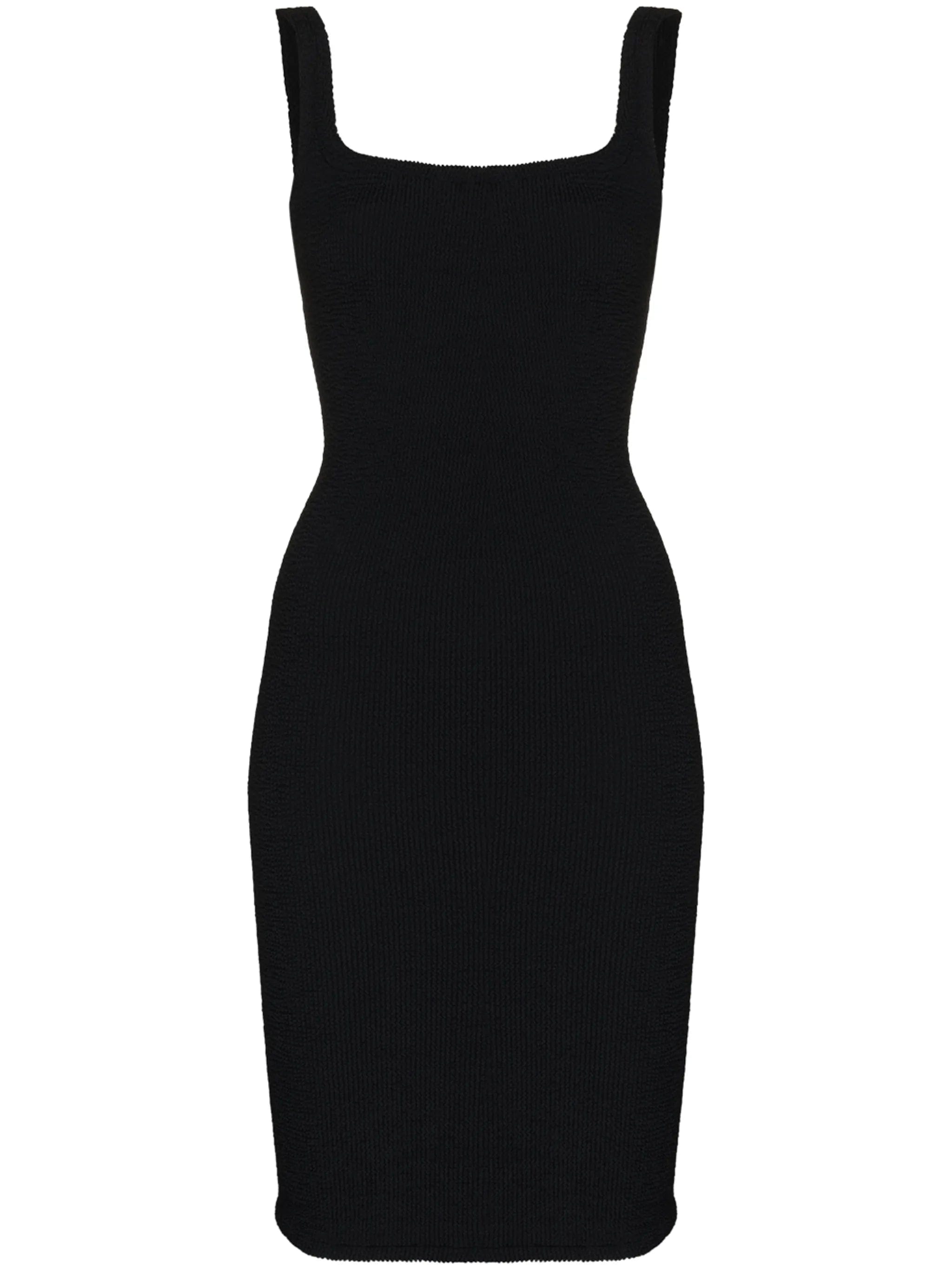 Hunza G seersucker square neck mini dress