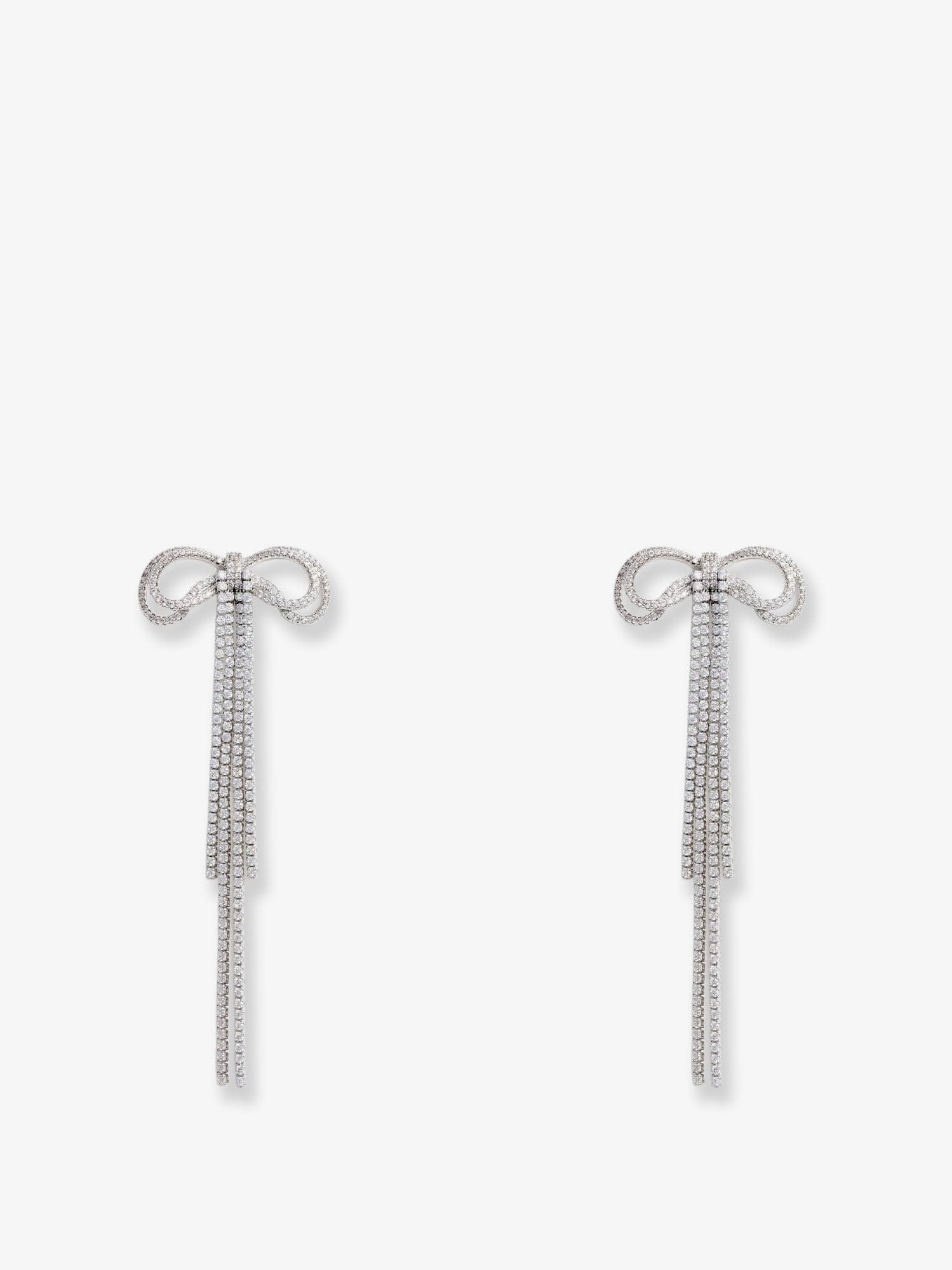 SELF Portrait Double Crystal Bow Earrings