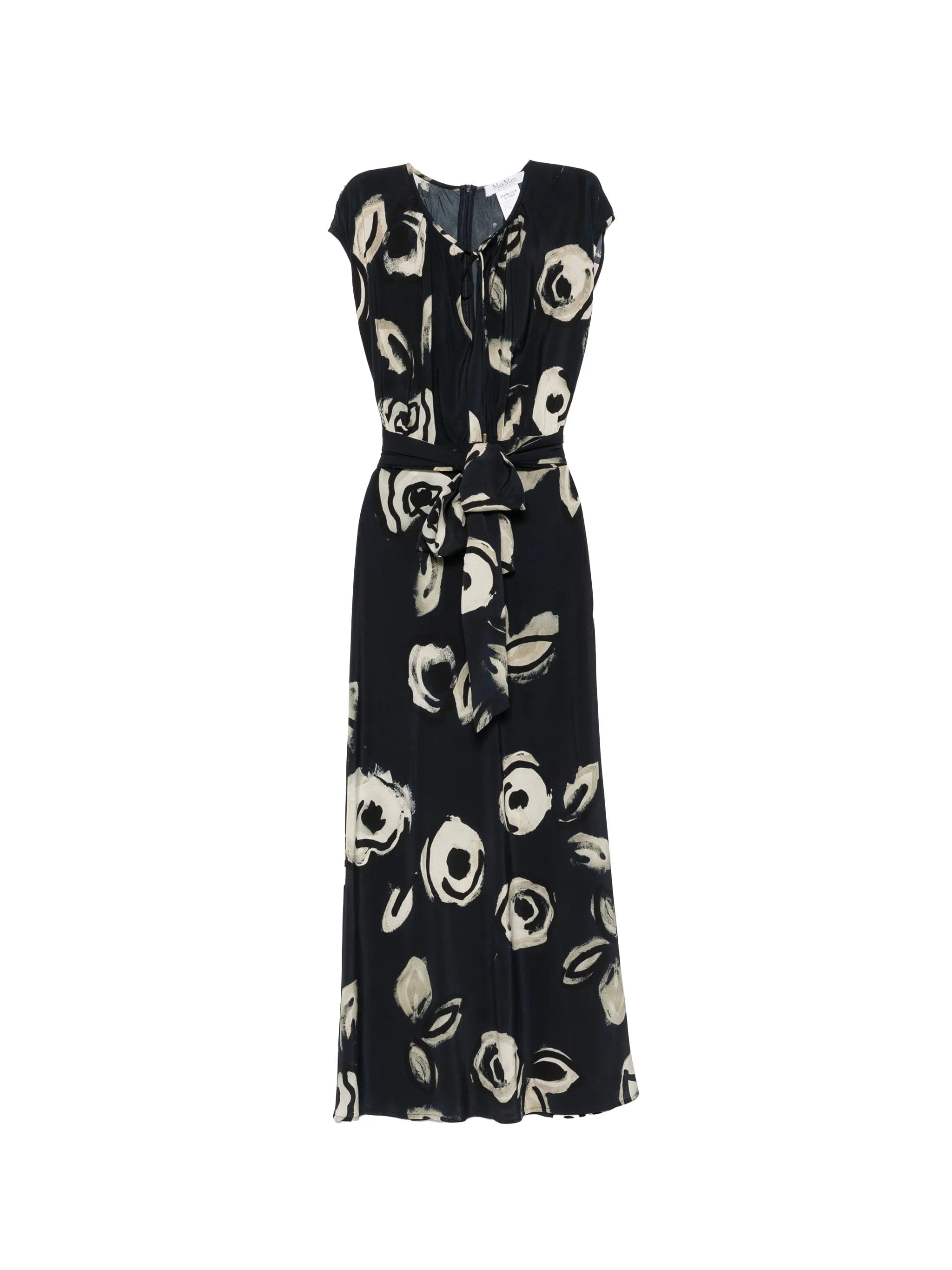 Max Mara floral - print tie - waist dress