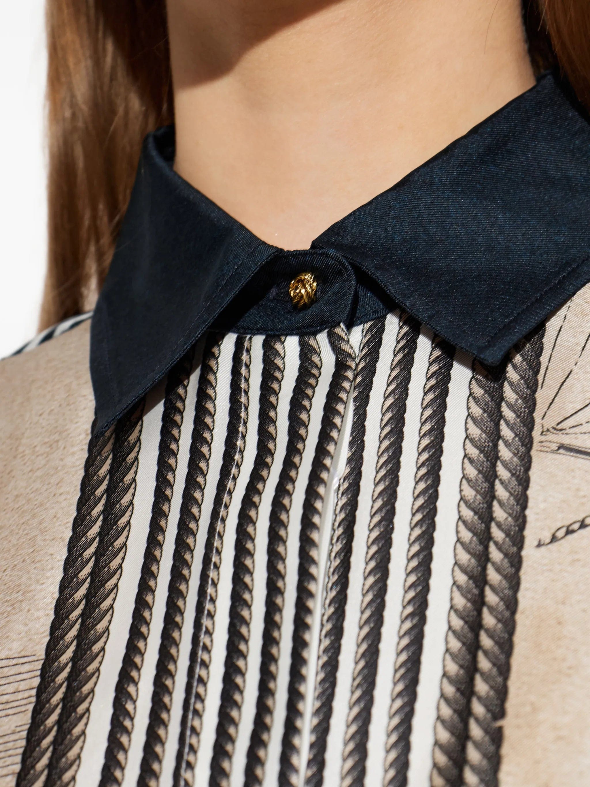 Max Mara nautical - print long - sleeve shirt