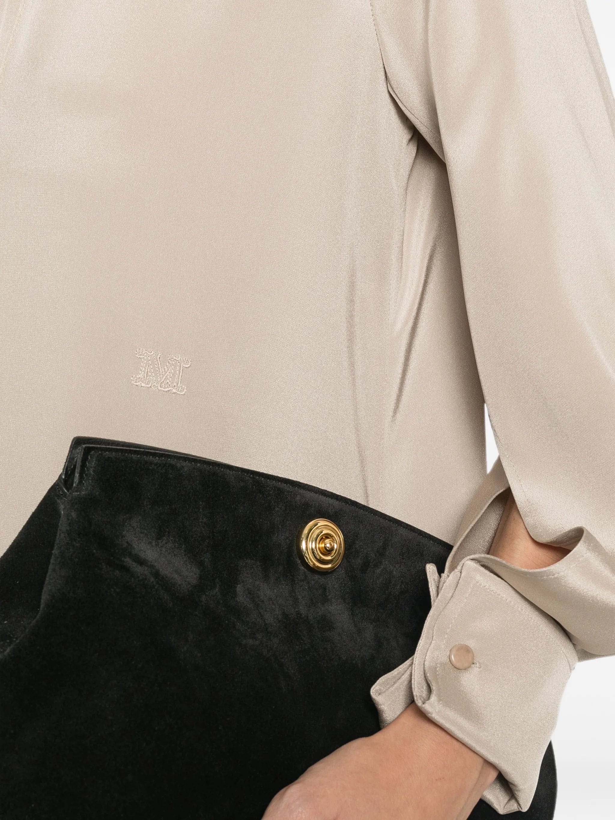 Max Mara Gambero long - sleeve midi dress