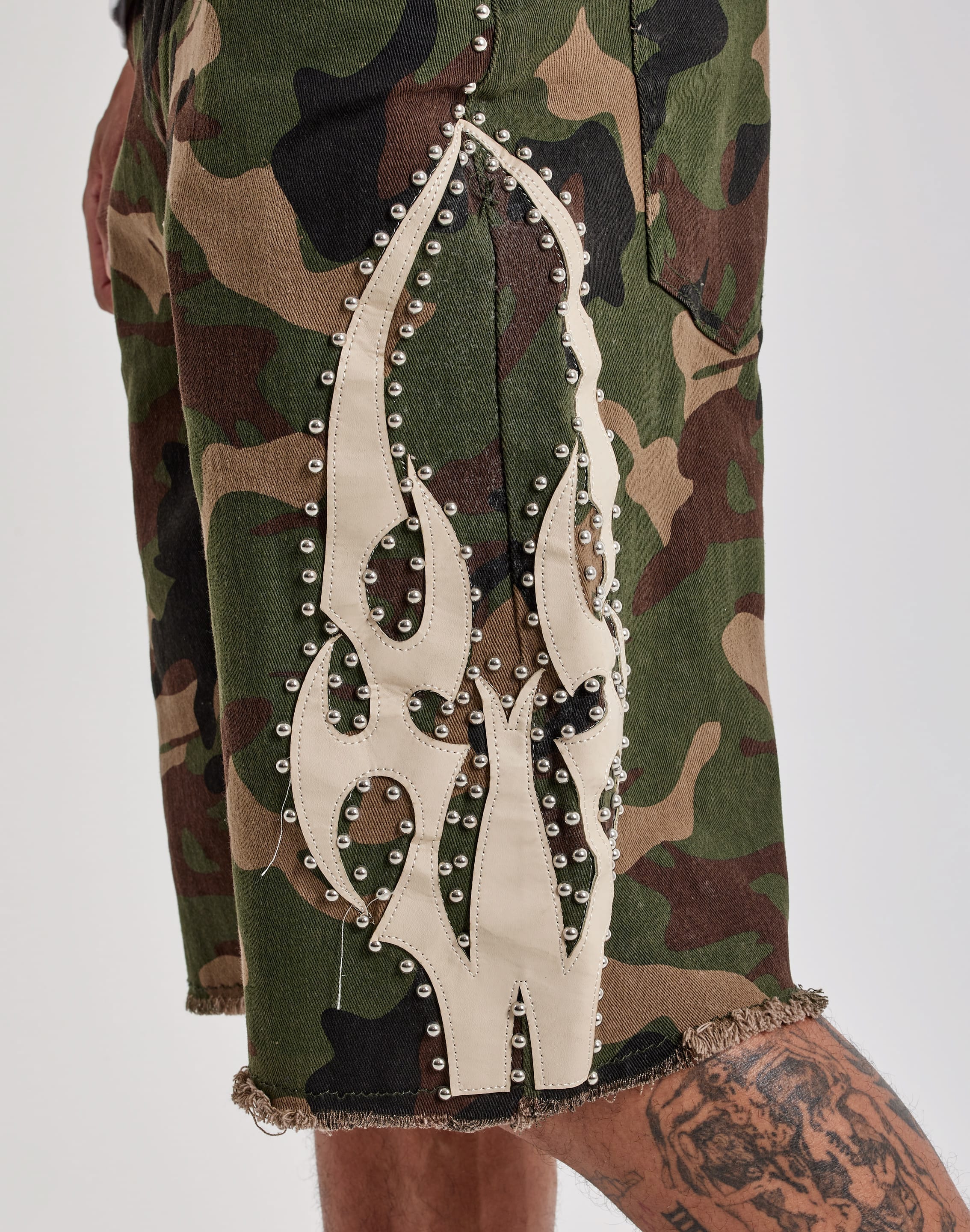 Waimea Studded Side Patch Camo Shorts