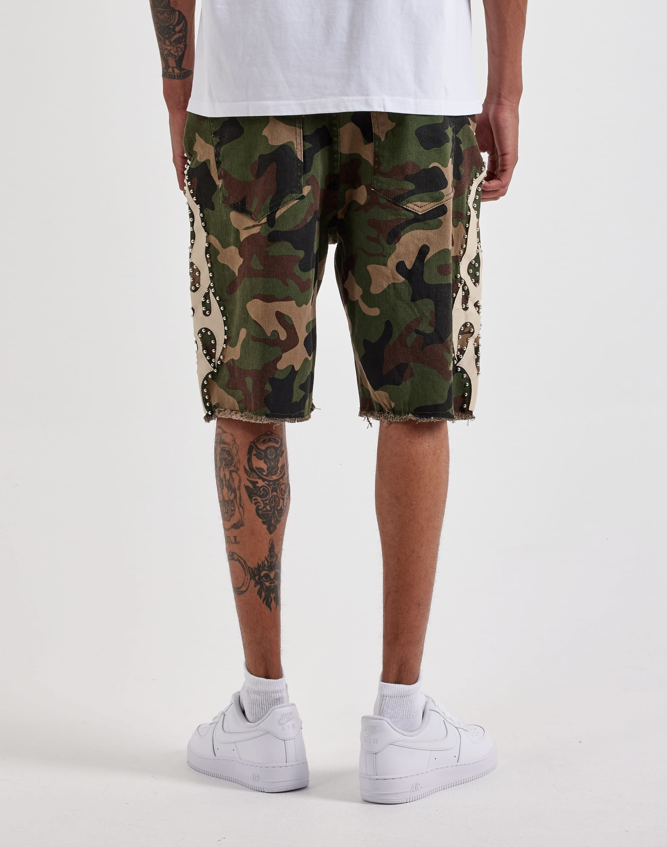 Waimea Studded Side Patch Camo Shorts
