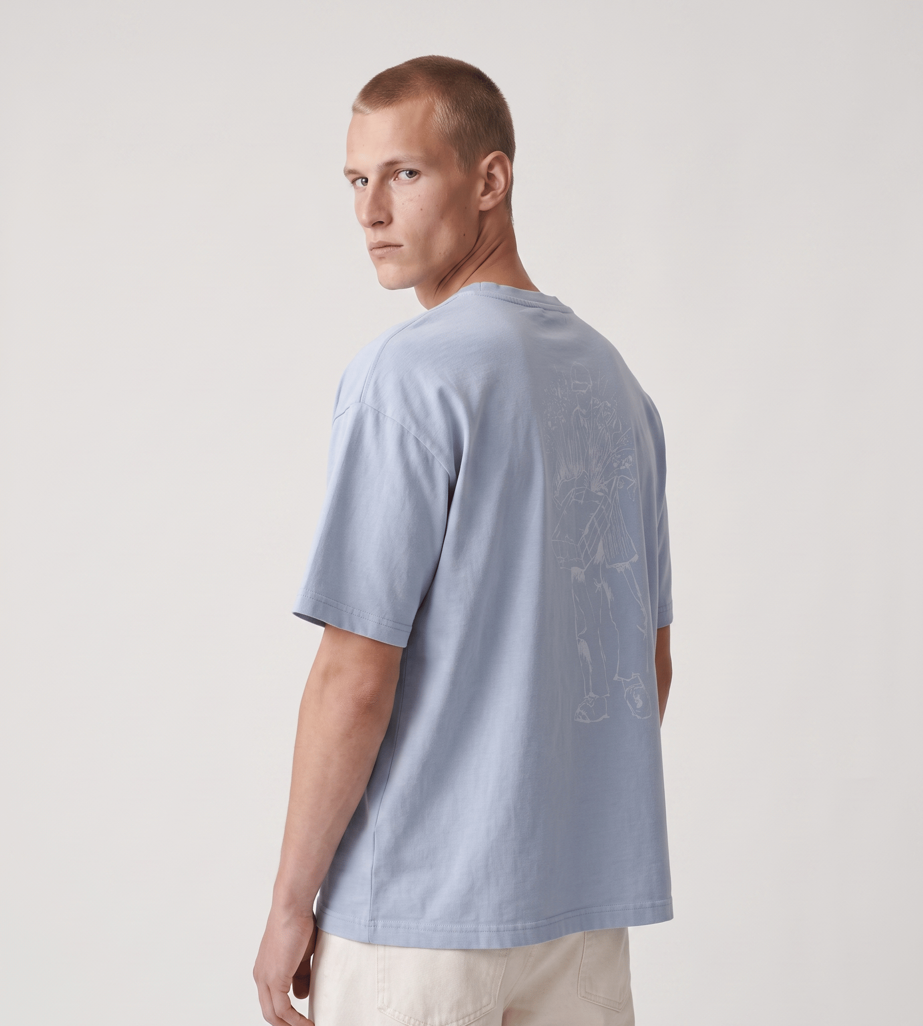Blue Baskèts Florist T - Shirt Light Blue