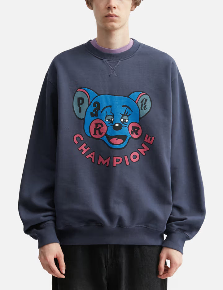 By Parra Tired Champione Crew Neck Sweatshirt