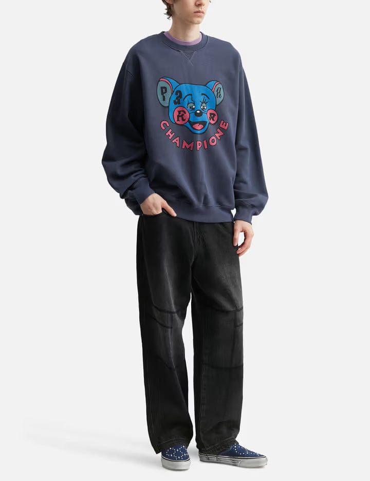 By Parra Tired Champione Crew Neck Sweatshirt