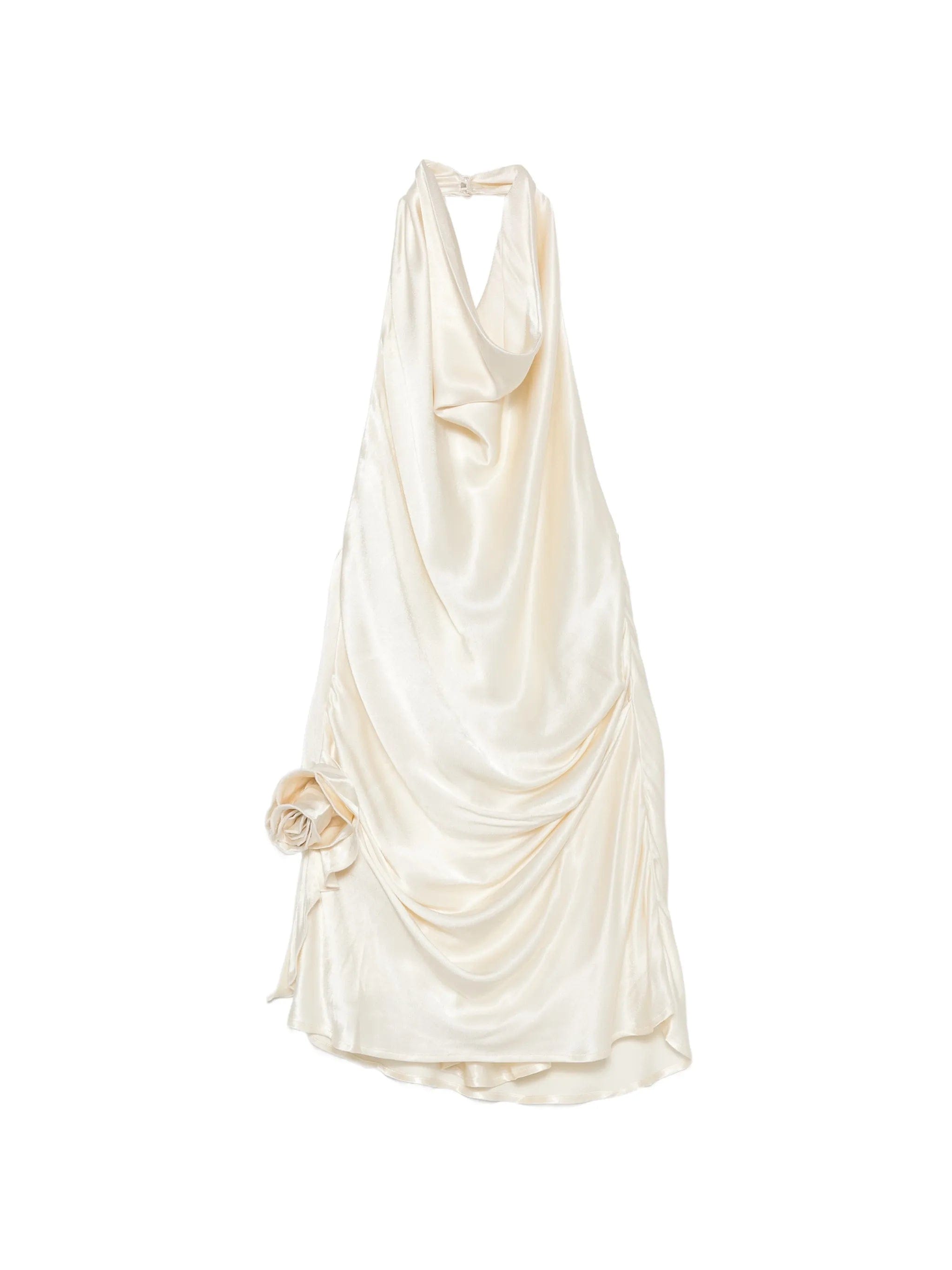 Arcina ORI Rosa draped halterneck mini dress