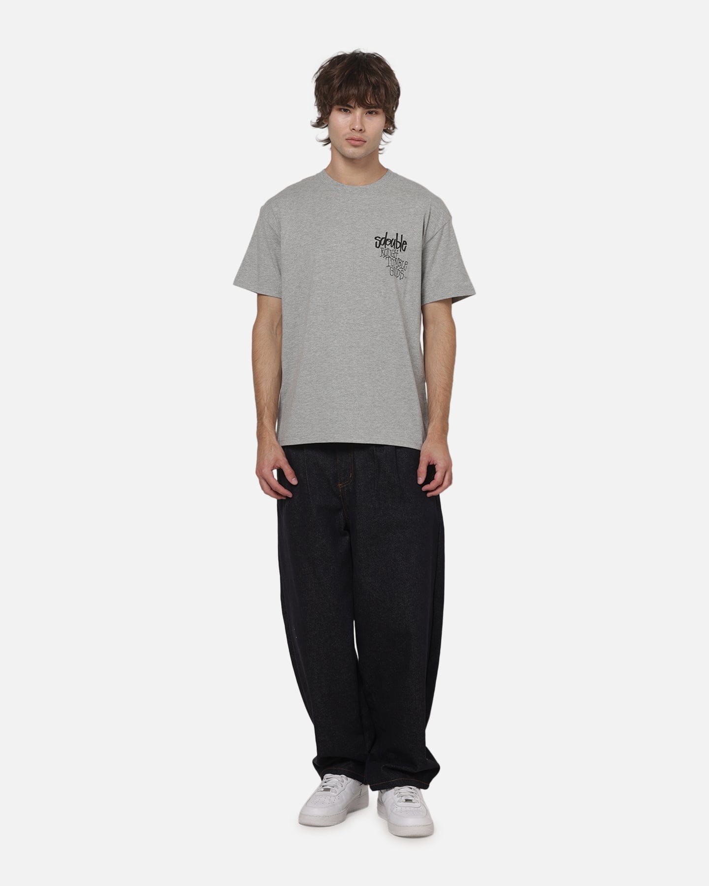 S Double Rough And Tumble T - Shirt Grey Heather