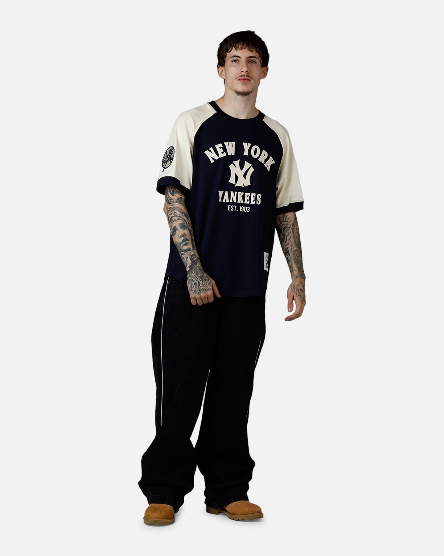 PRO Standard New York Yankees Double Knit Raglan T - Shirt Navy