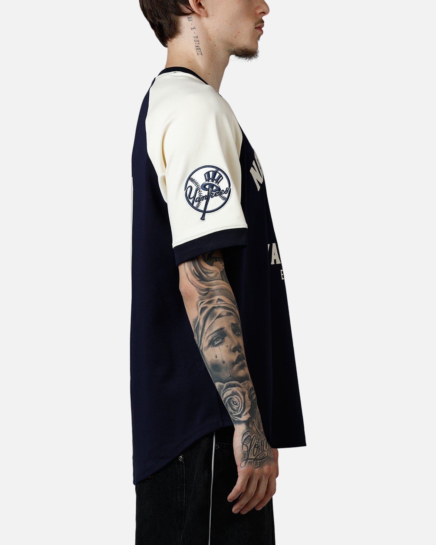 PRO Standard New York Yankees Double Knit Raglan T - Shirt Navy