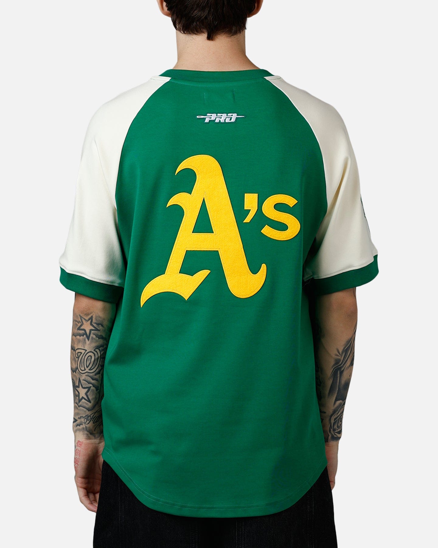 PRO Standard Oakland Athletics Double Knit Raglan T - Shirt Green
