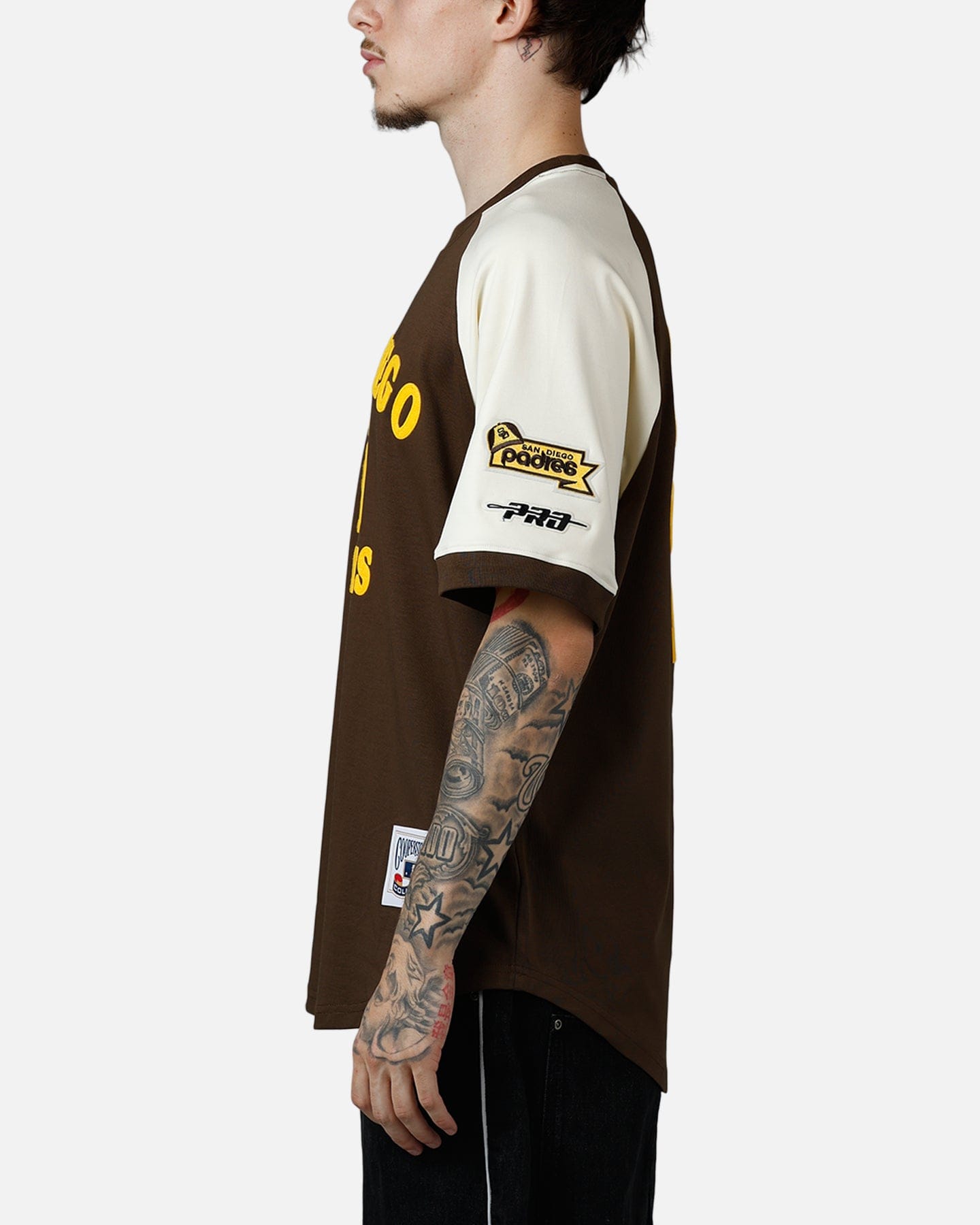 PRO Standard San Diego Padres Double Knit Raglan T - Shirt Brown