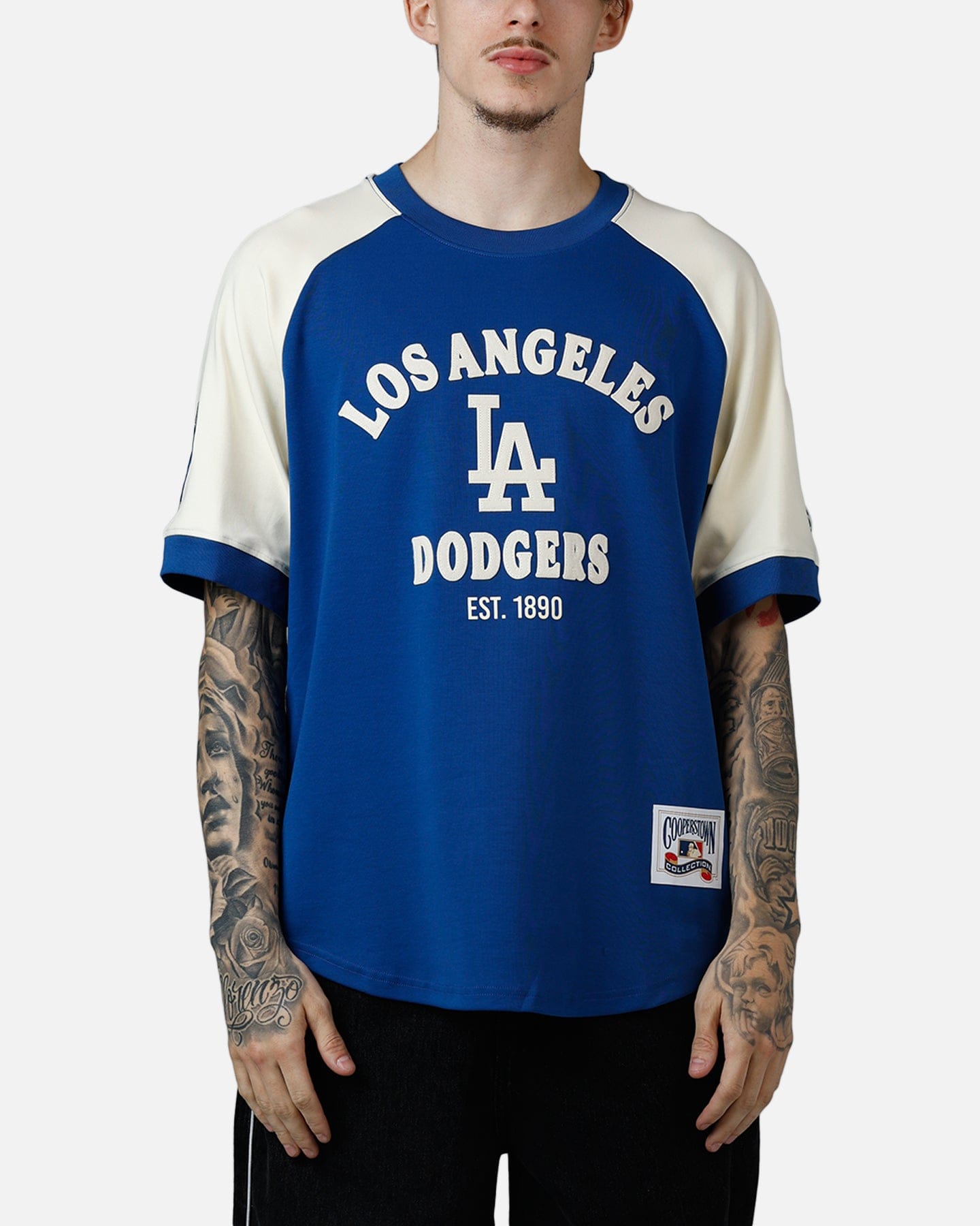 PRO Standard Los Angeles Dodgers Double Knit Raglan T - Shirt Blue